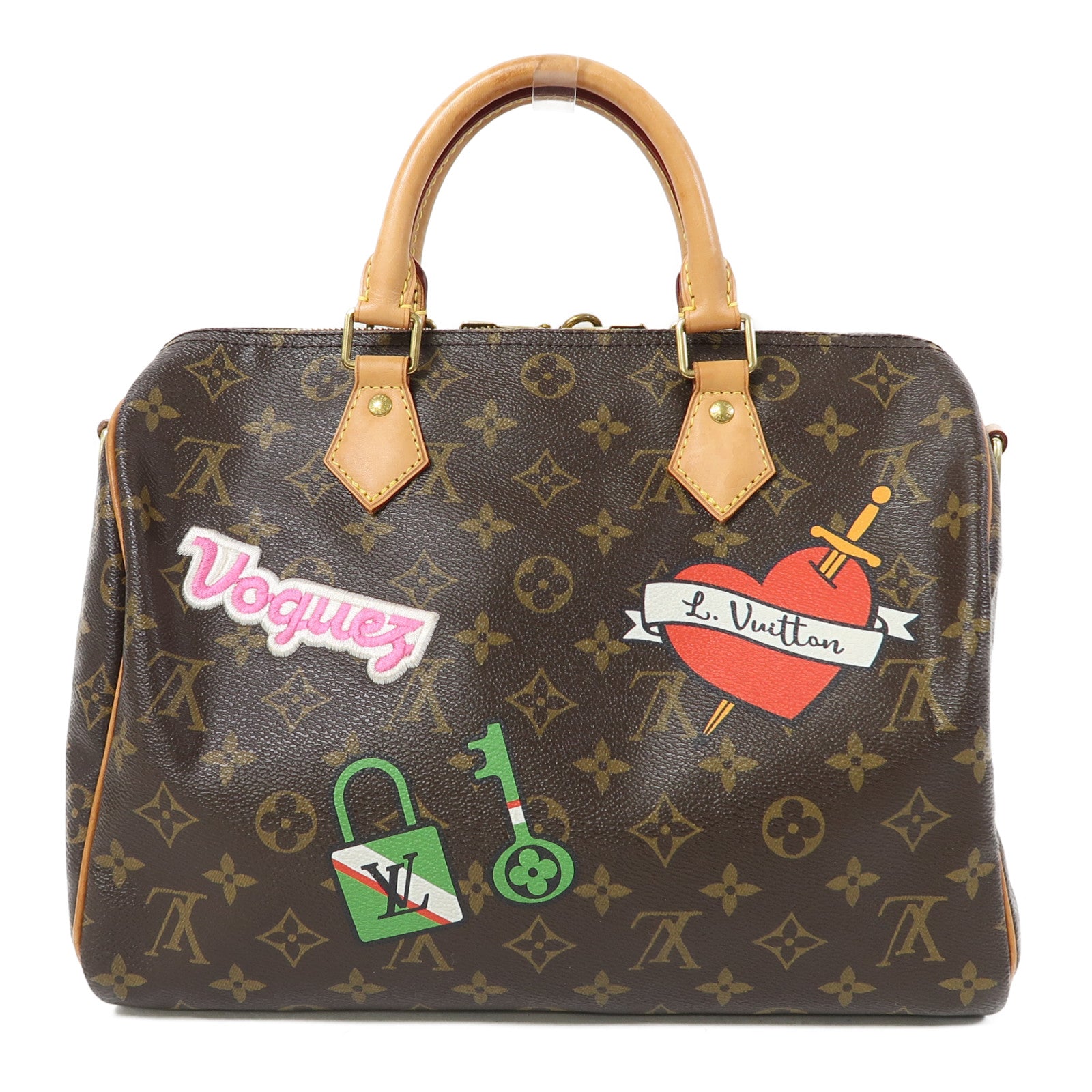 LOUIS VUITTON Monogram Speedy Bandoulière 30金扣手挽肩背兩用袋啡色