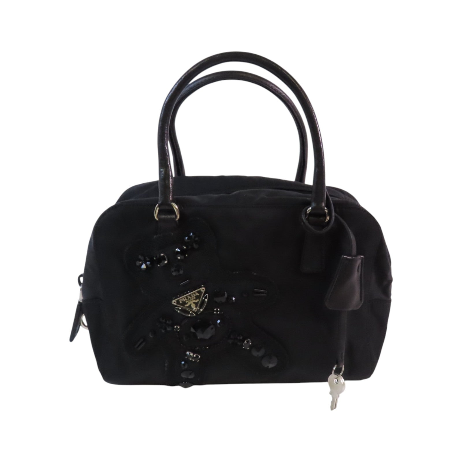 PRADA 尼龍Hand Bag銀扣手挽袋