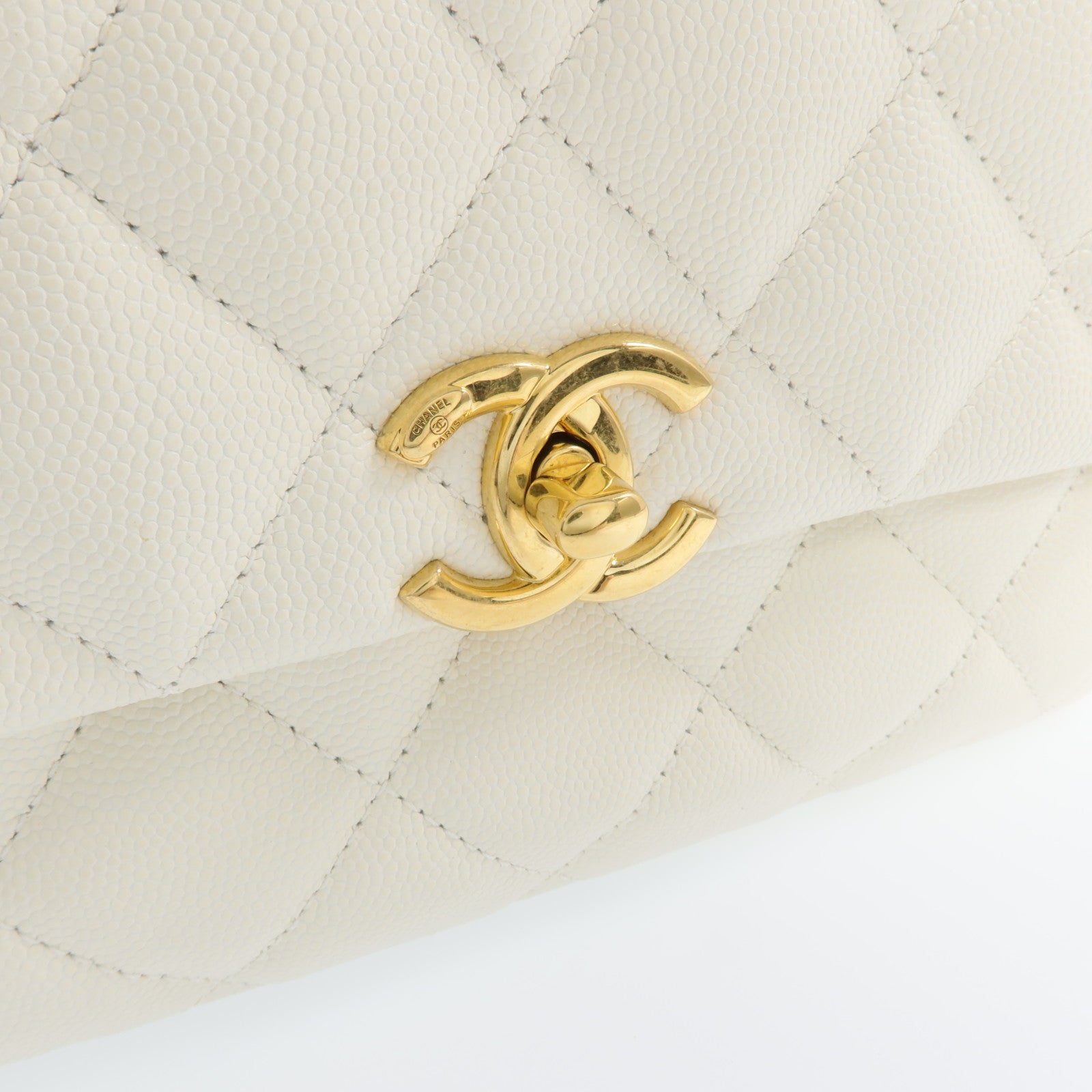 CHANEL 牛皮皮革Chain Shoulder Bag金扣鏈帶肩背袋