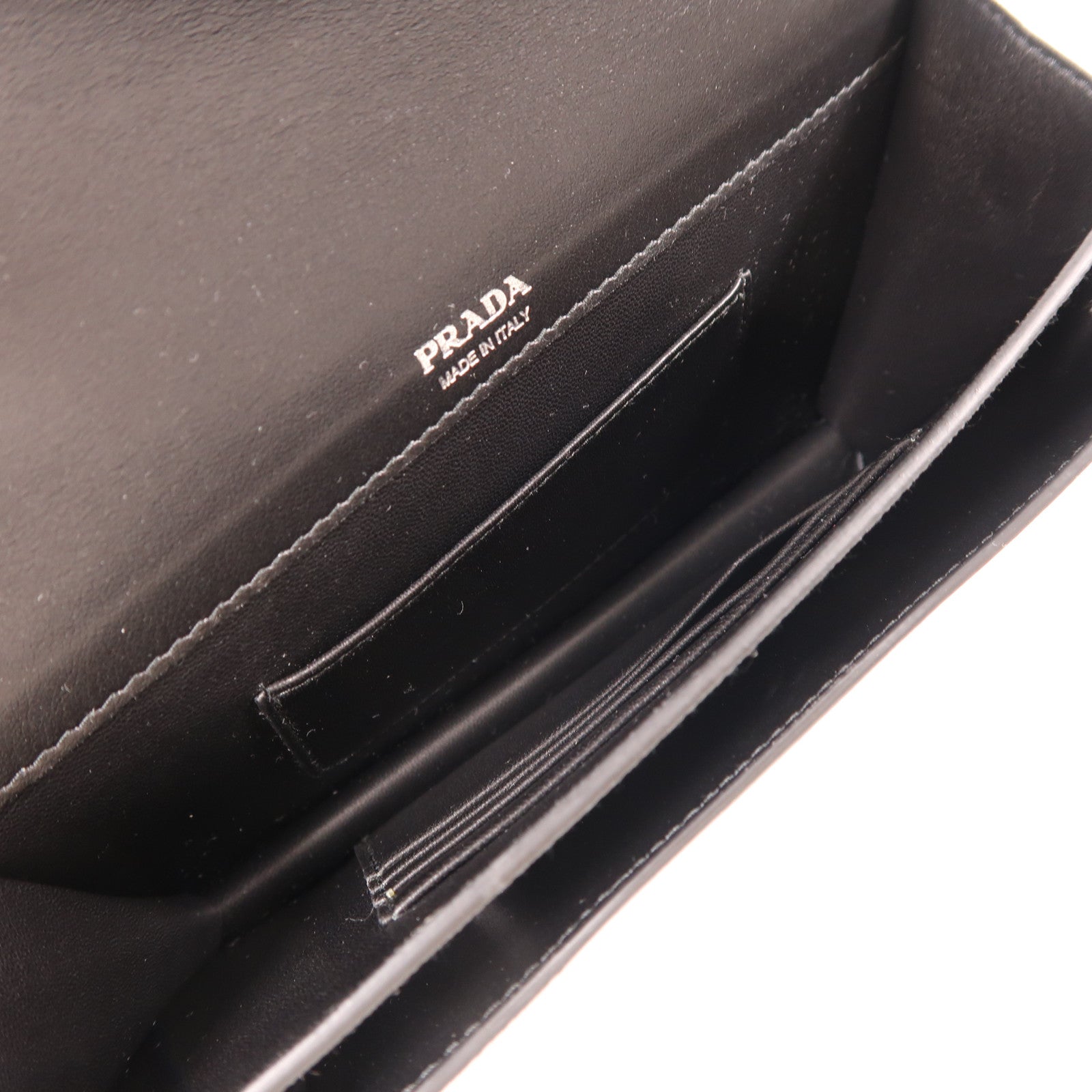 PRADA SHW Shoulder Bag Leather Black