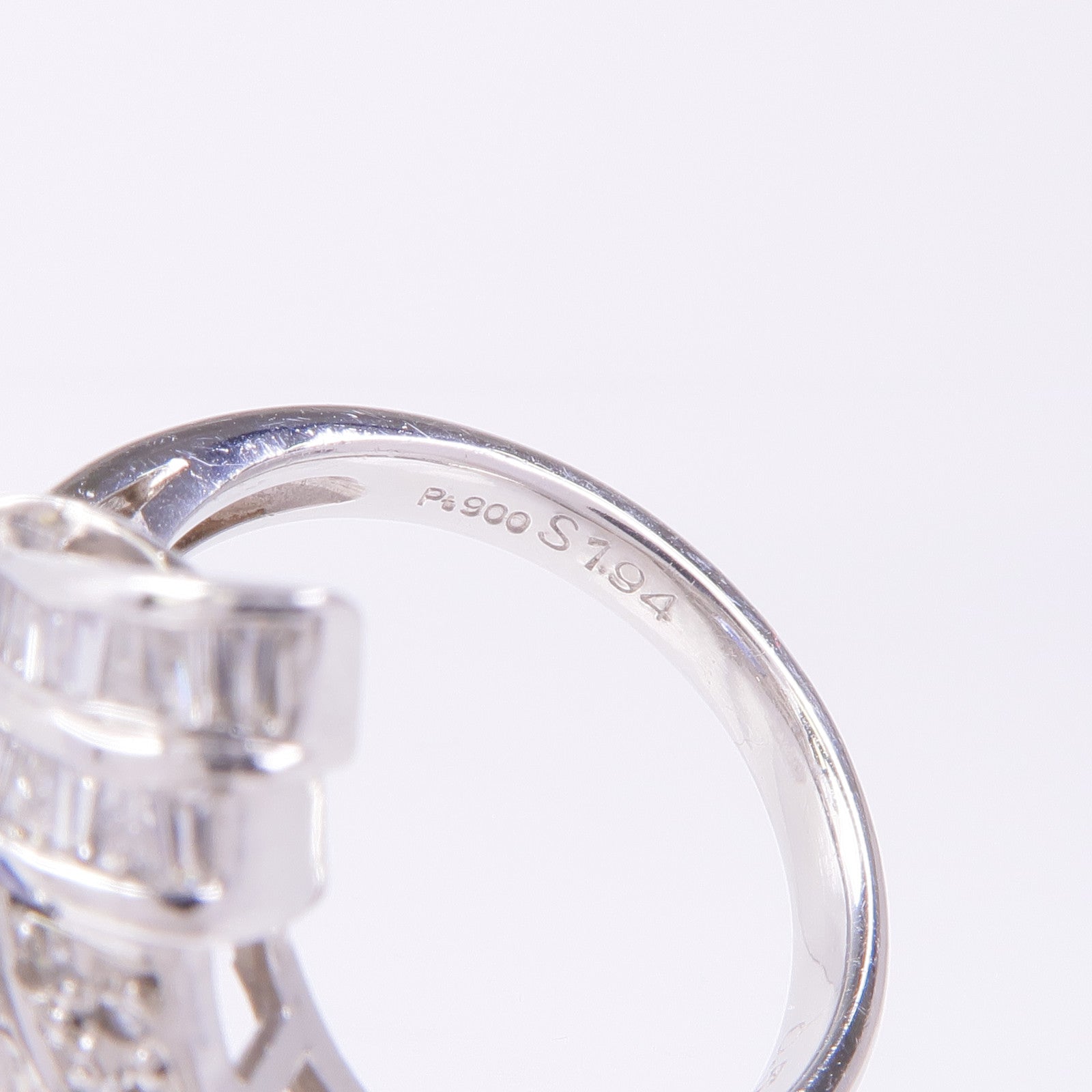 JEWELRY PT900鉑金Sapphire Diamond Ring藍寶石/鑽石戒指US#5.75