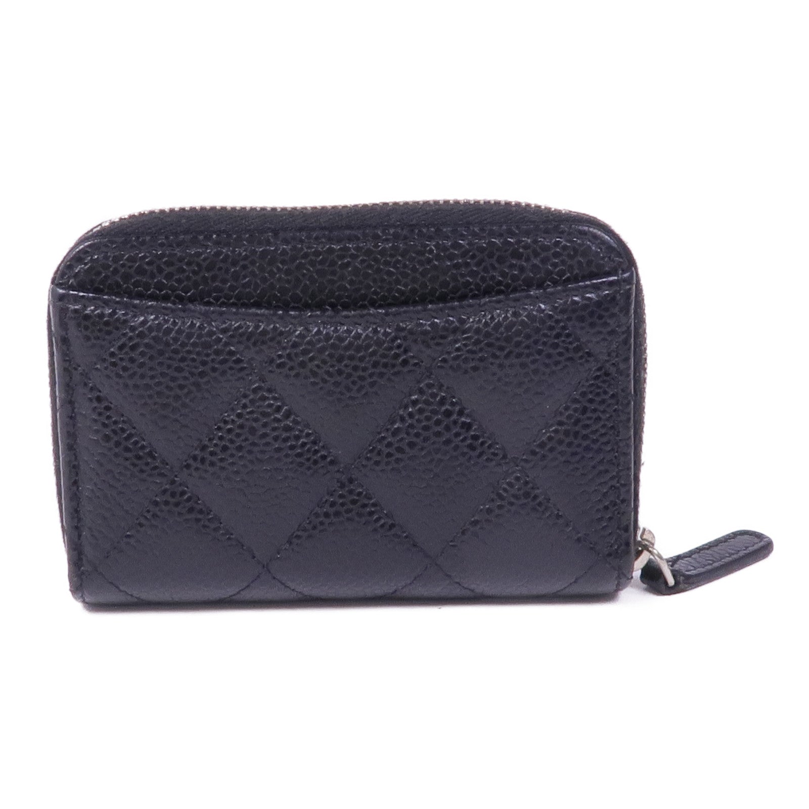 CHANEL 牛皮皮革Coin/Card Case銀扣零錢包/卡片套