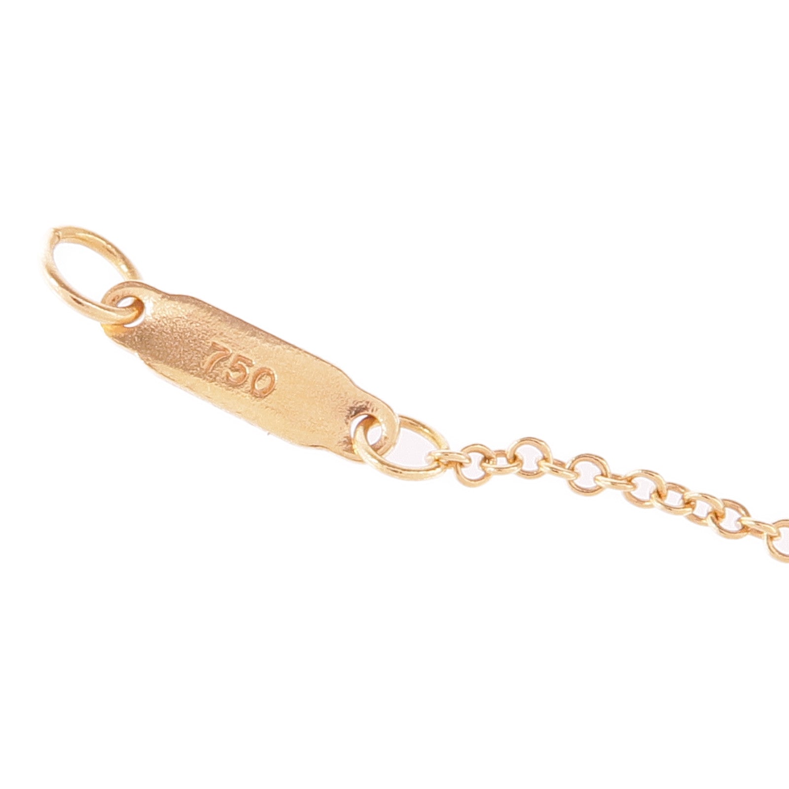 TIFFANY＆CO 18K玫瑰金Lock Necklace鑽石項鍊