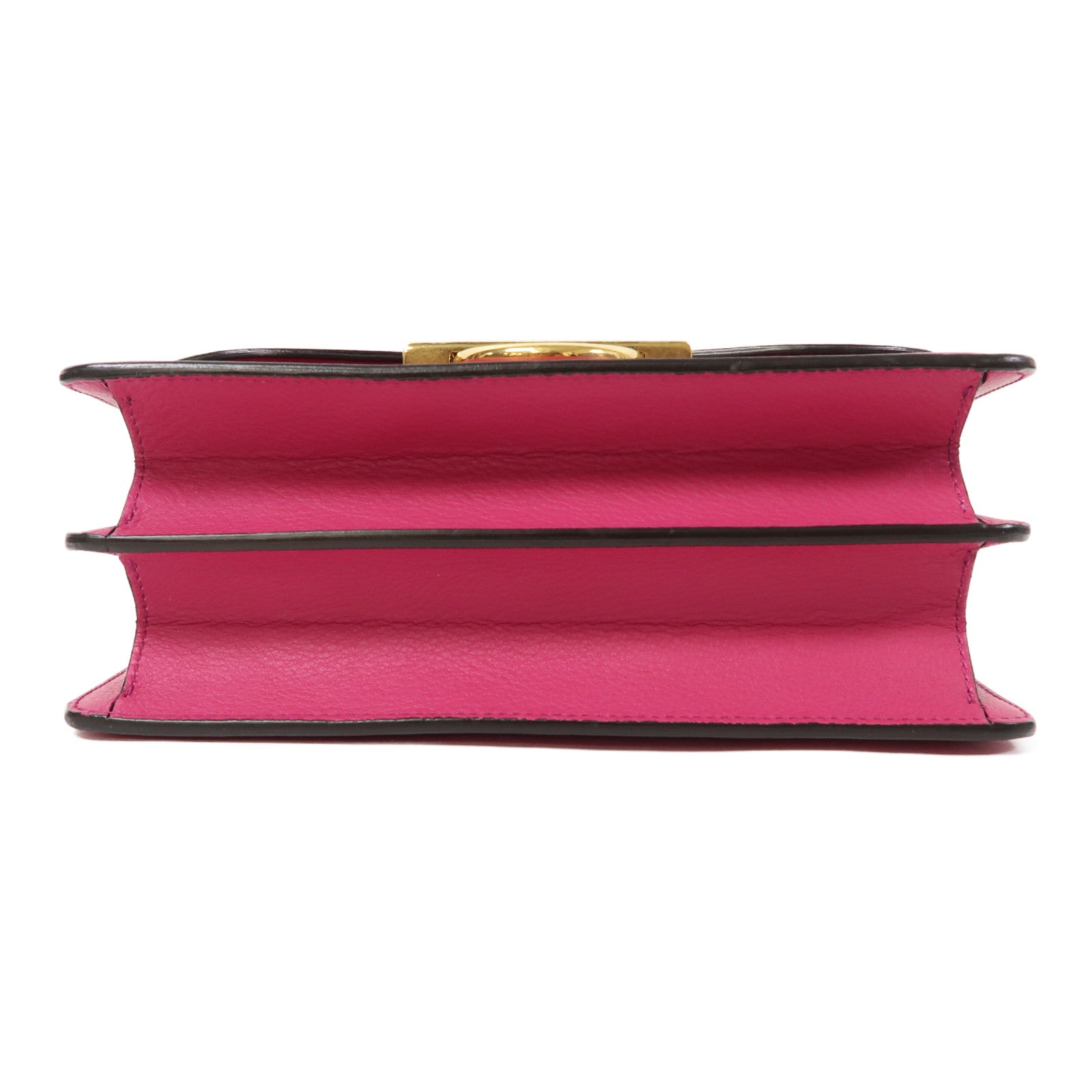 Salvatore Ferragamo 牛皮皮革Shoulder Bag金扣肩背袋粉紅色