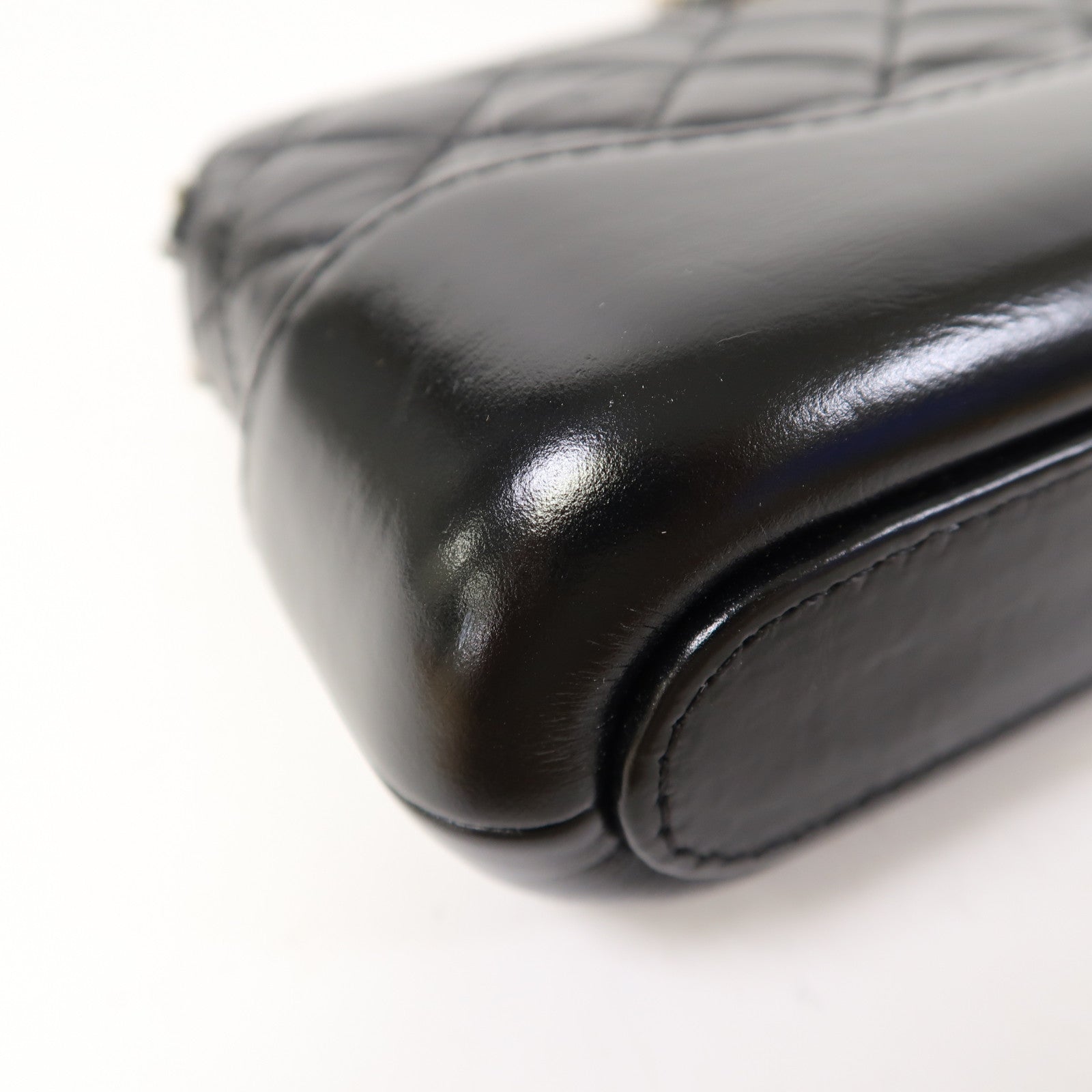 CHANEL 【激減優惠】菱格牛皮皮革Gabrielle Wallet On Chain鏈帶肩背袋黑色