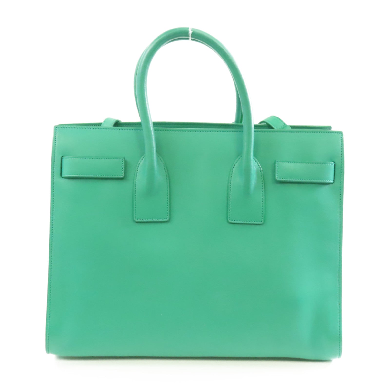 YVES SAINT LAURENT 牛皮皮革Shoulder Bag金扣手挽肩背兩用袋綠色