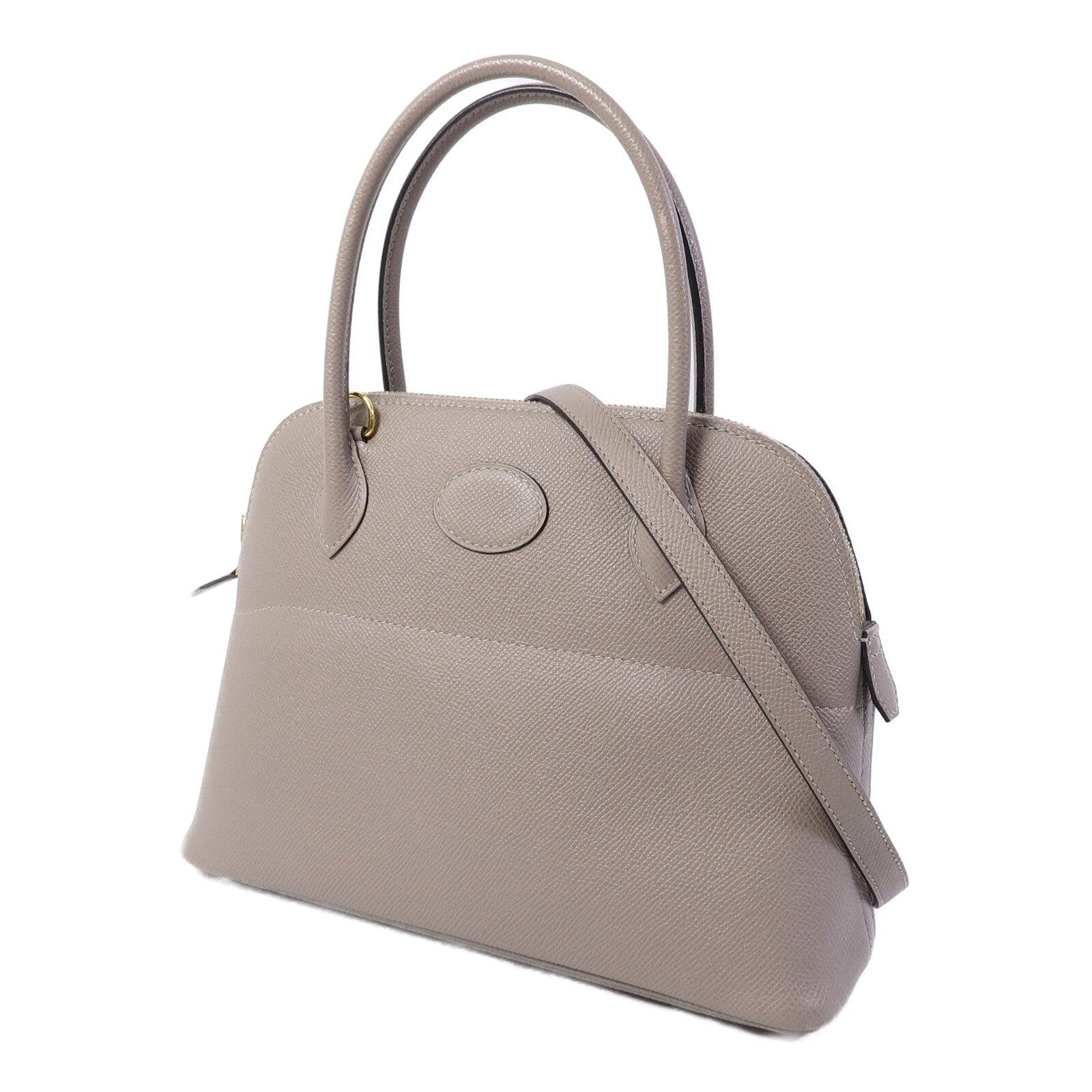 HERMES Epsom皮革Bolide 27手挽肩背兩用袋Gris Tourterelle