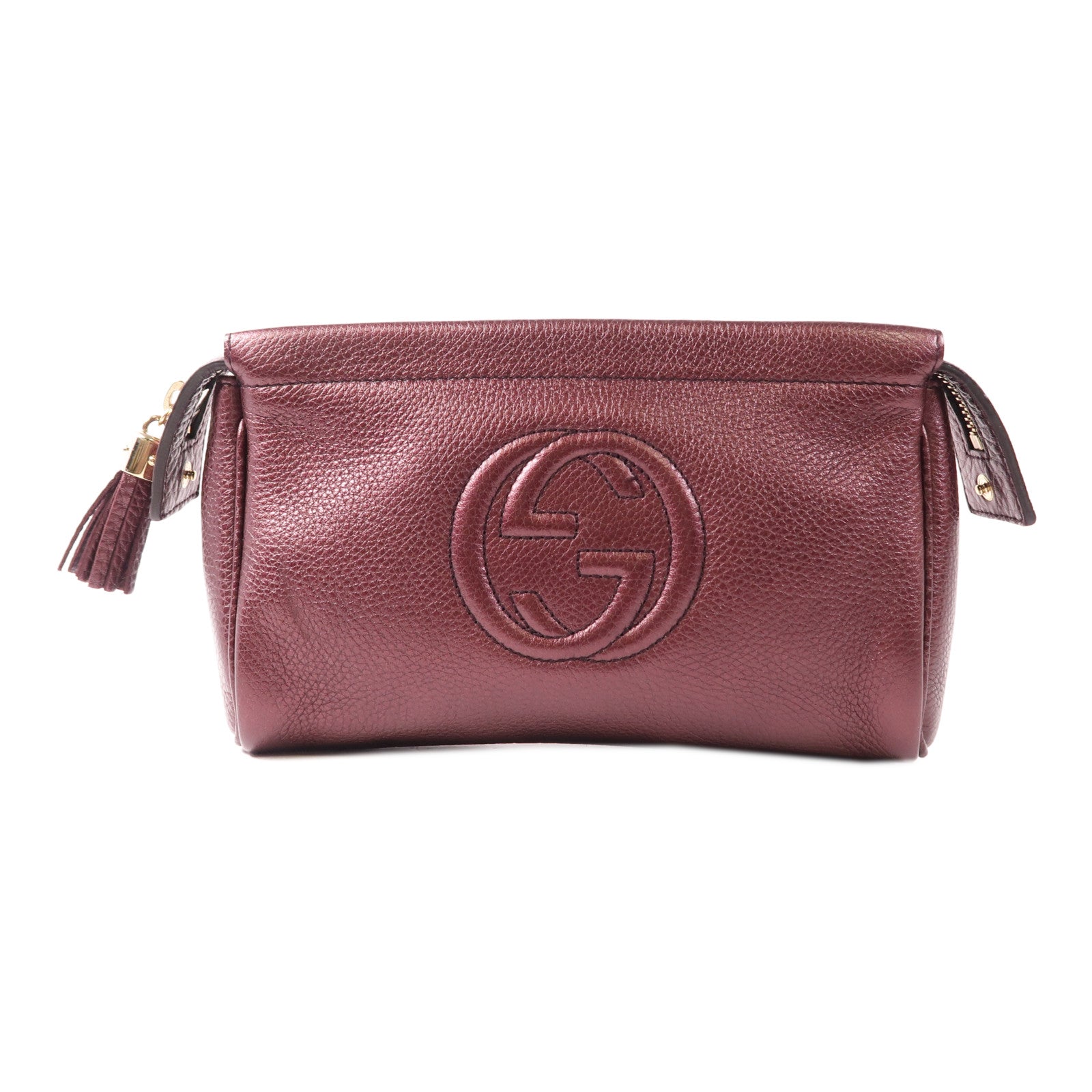 GUCCI 牛皮皮革Pouch金扣手拿包