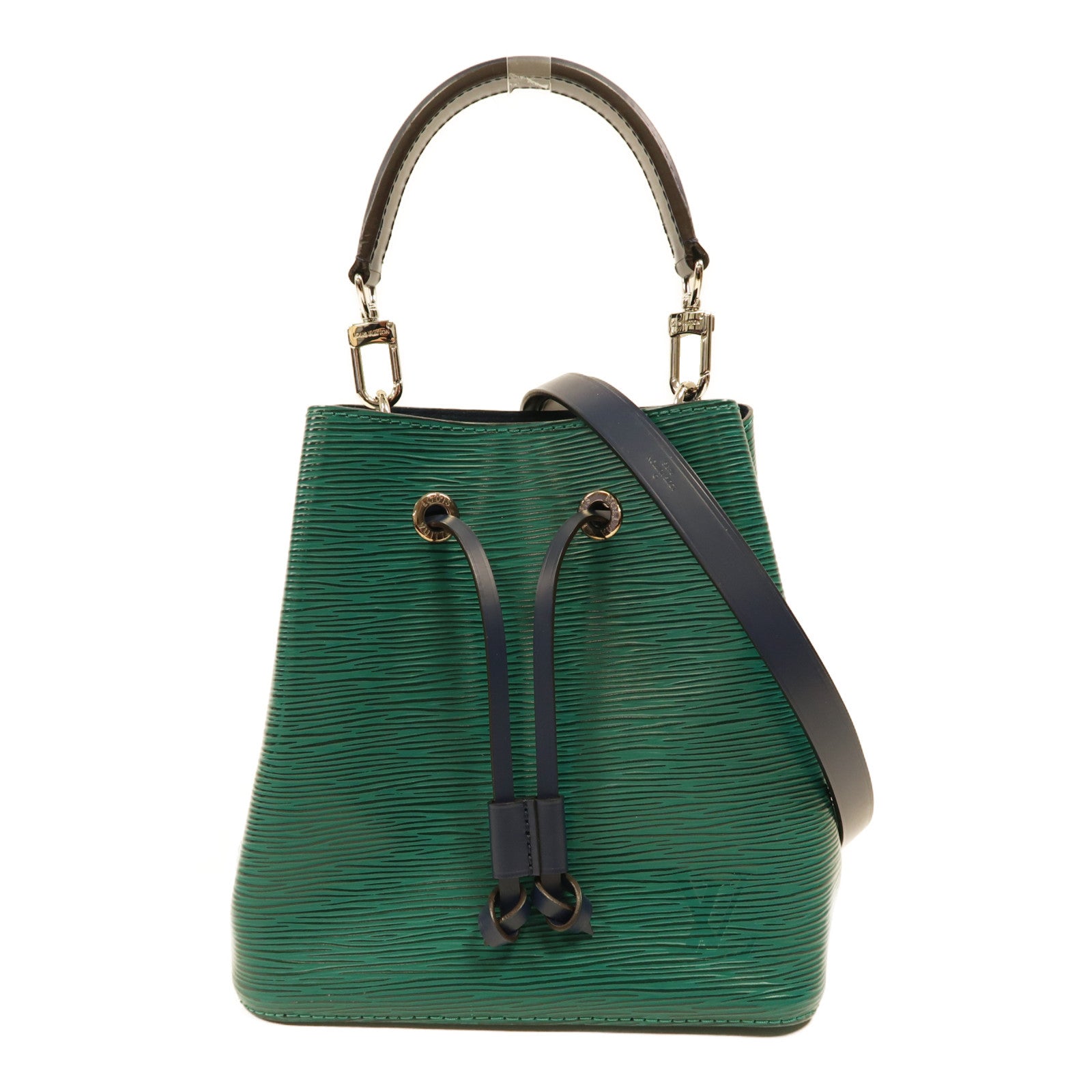 LOUIS VUITTON Epi Neo Noe BB銀扣手挽肩背兩用袋深藍色