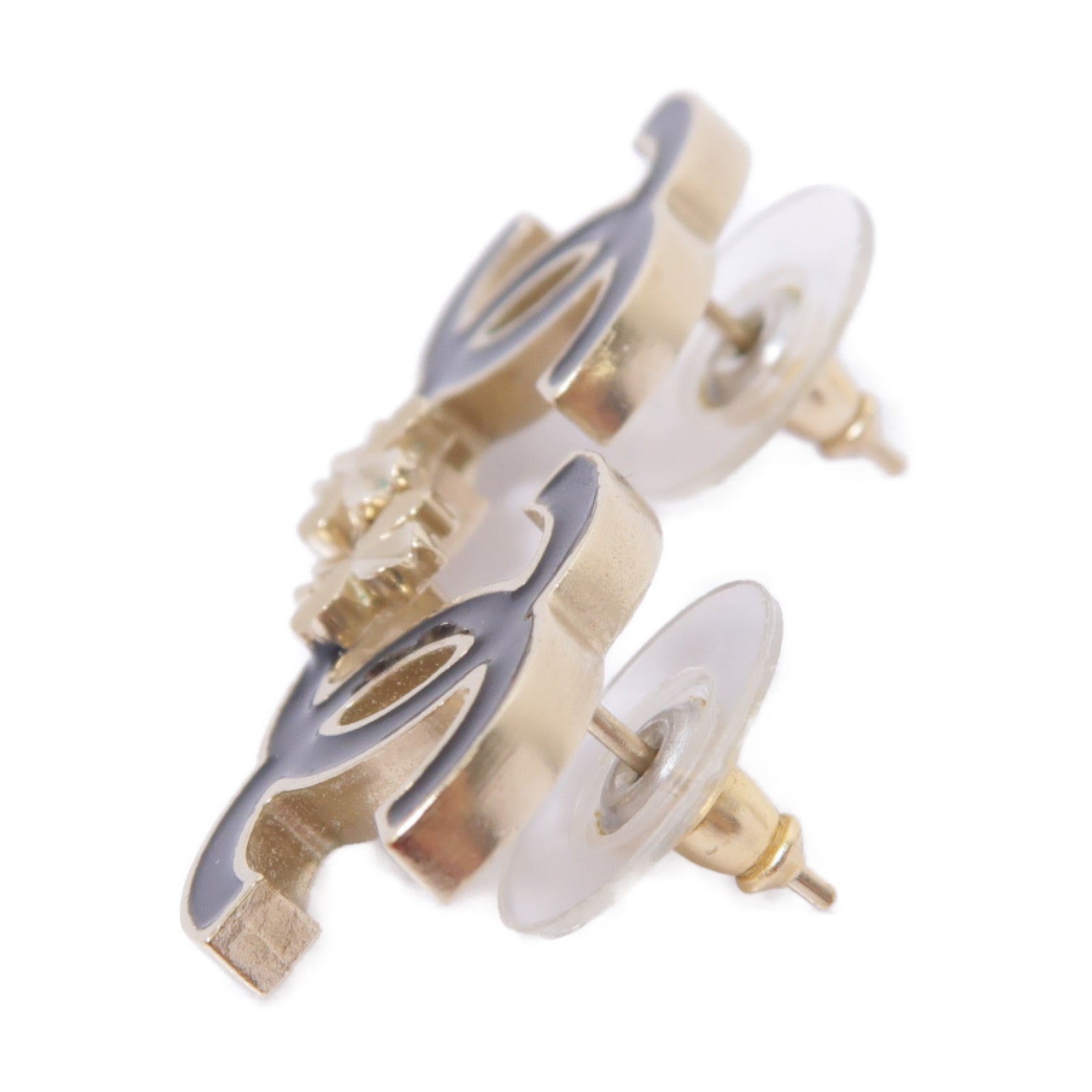 CHANEL PVC/金屬Earrings耳環黑色