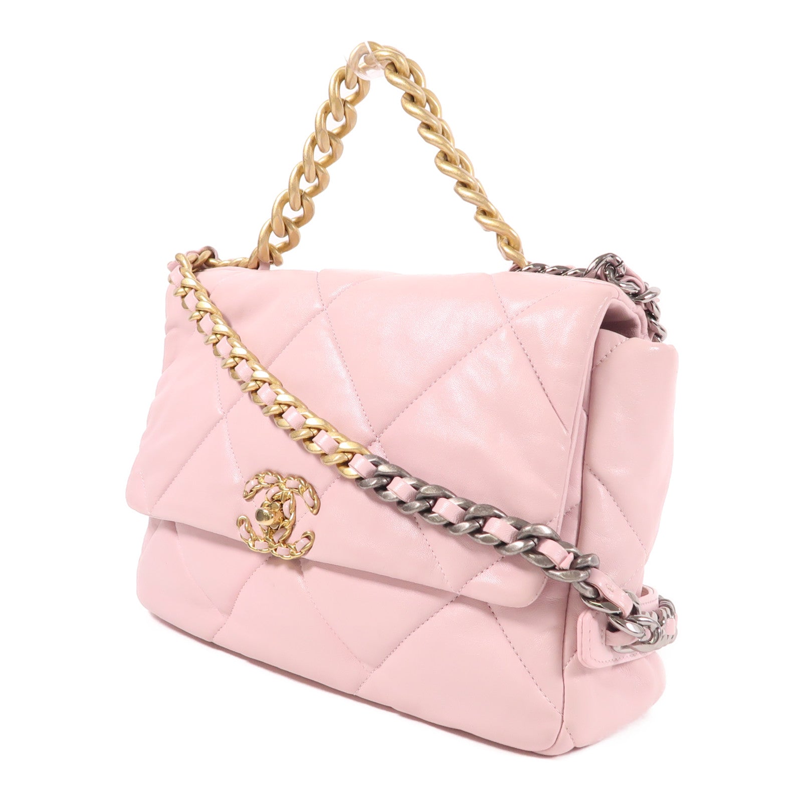 CHANEL 羊皮皮革Chanel 19 Large手挽肩背兩用袋