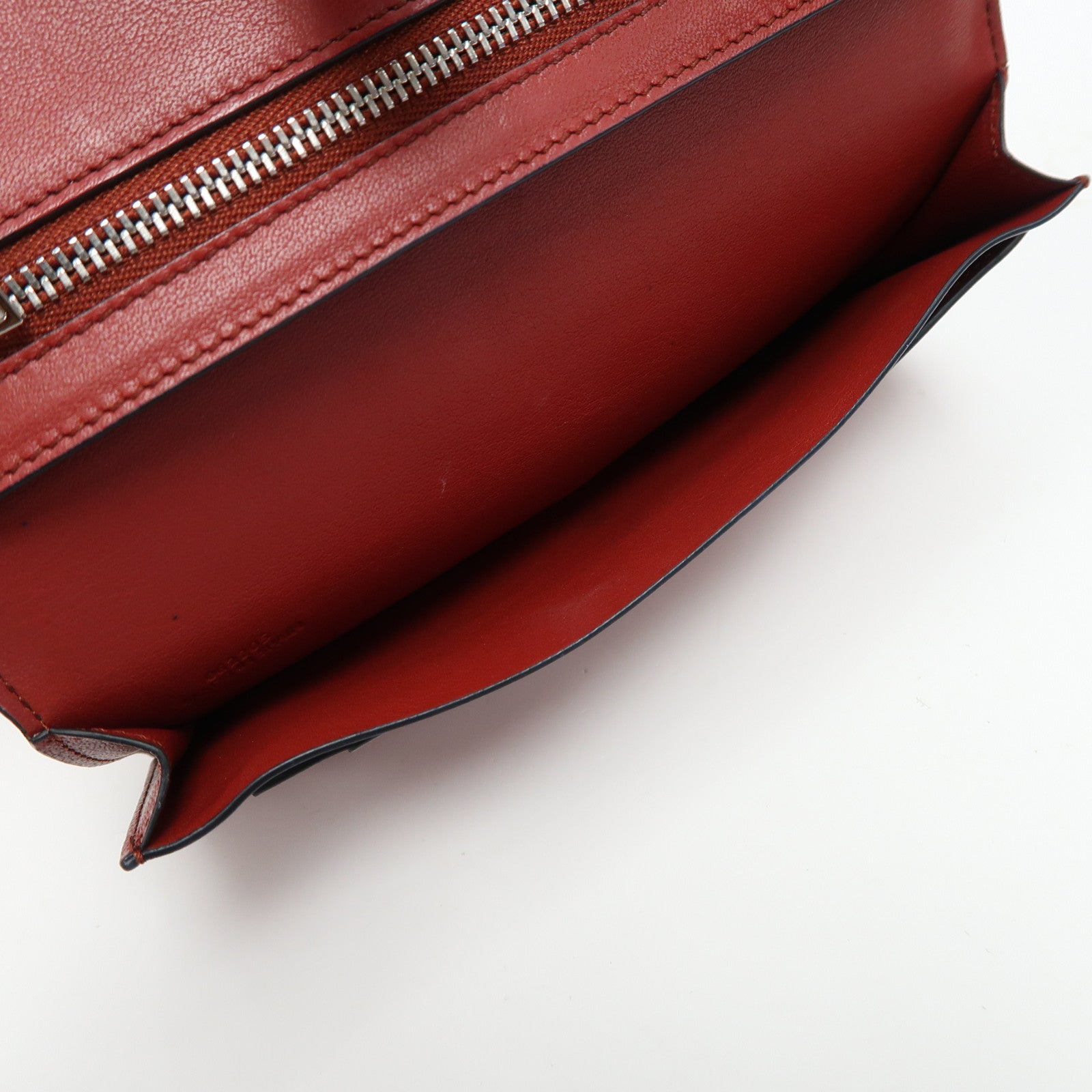 LOEWE 【激減優惠】牛皮皮革Long Wallet銀扣長錢包啡色
