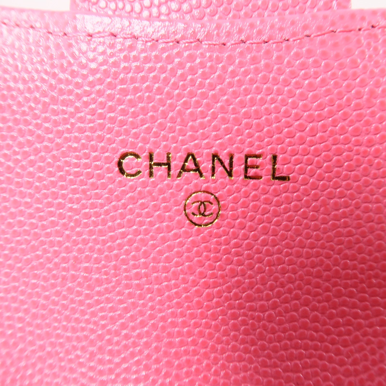 CHANEL 牛皮皮革Chain Waist Bag金扣腰包粉紅色