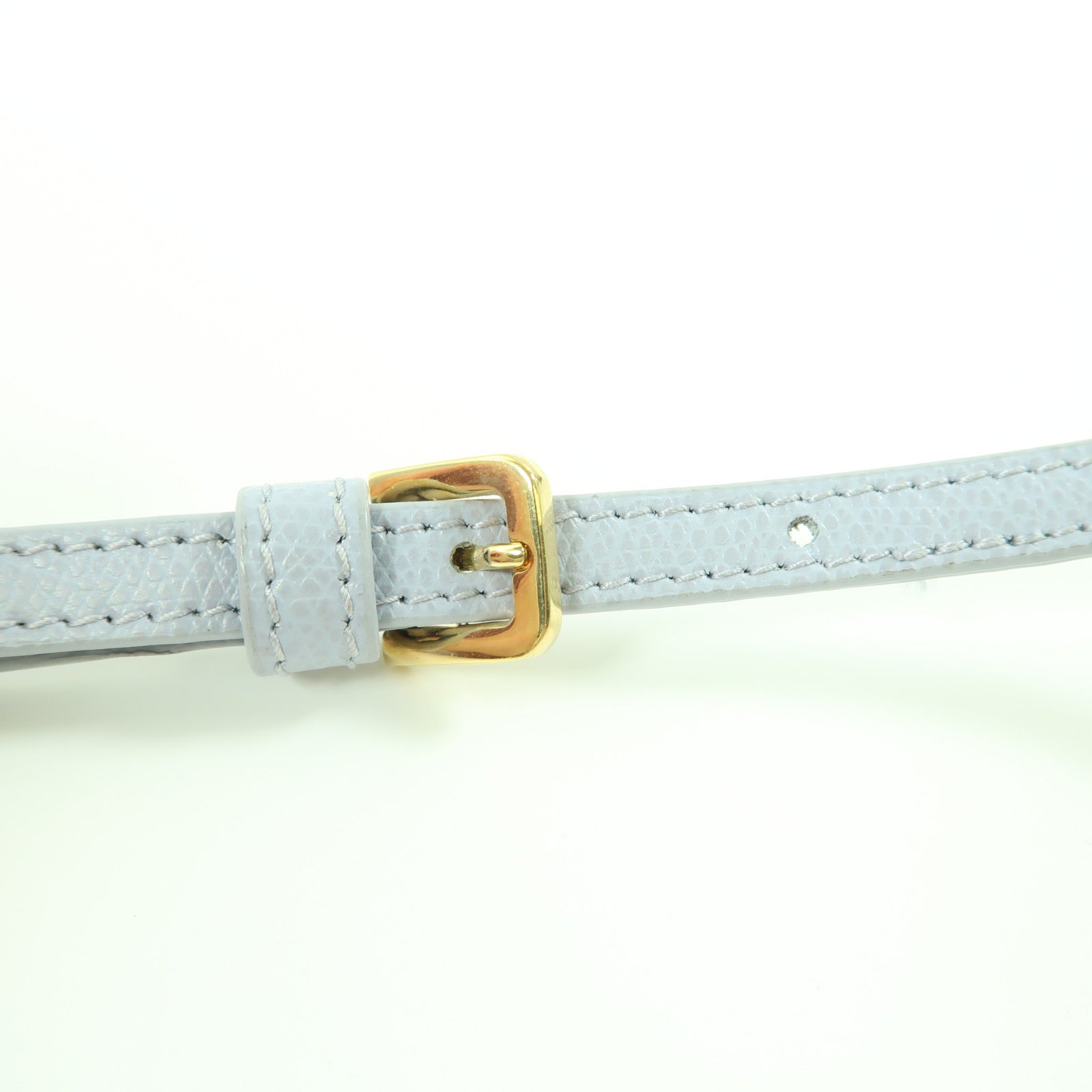 FURLA GHW Chain Shoulder Crossbody Bag Calfskin Leather Light Blue
