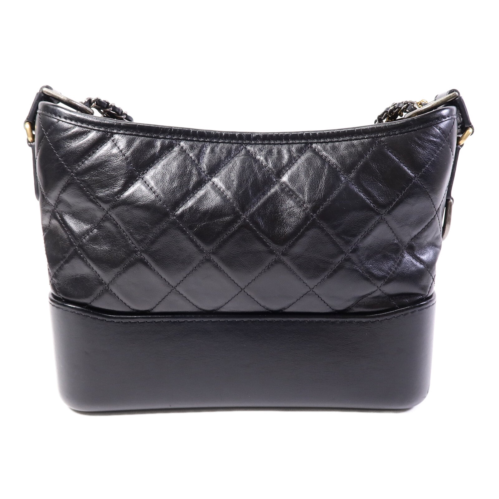 CHANEL 牛皮皮革Gabrielle Medium鏈帶肩背袋