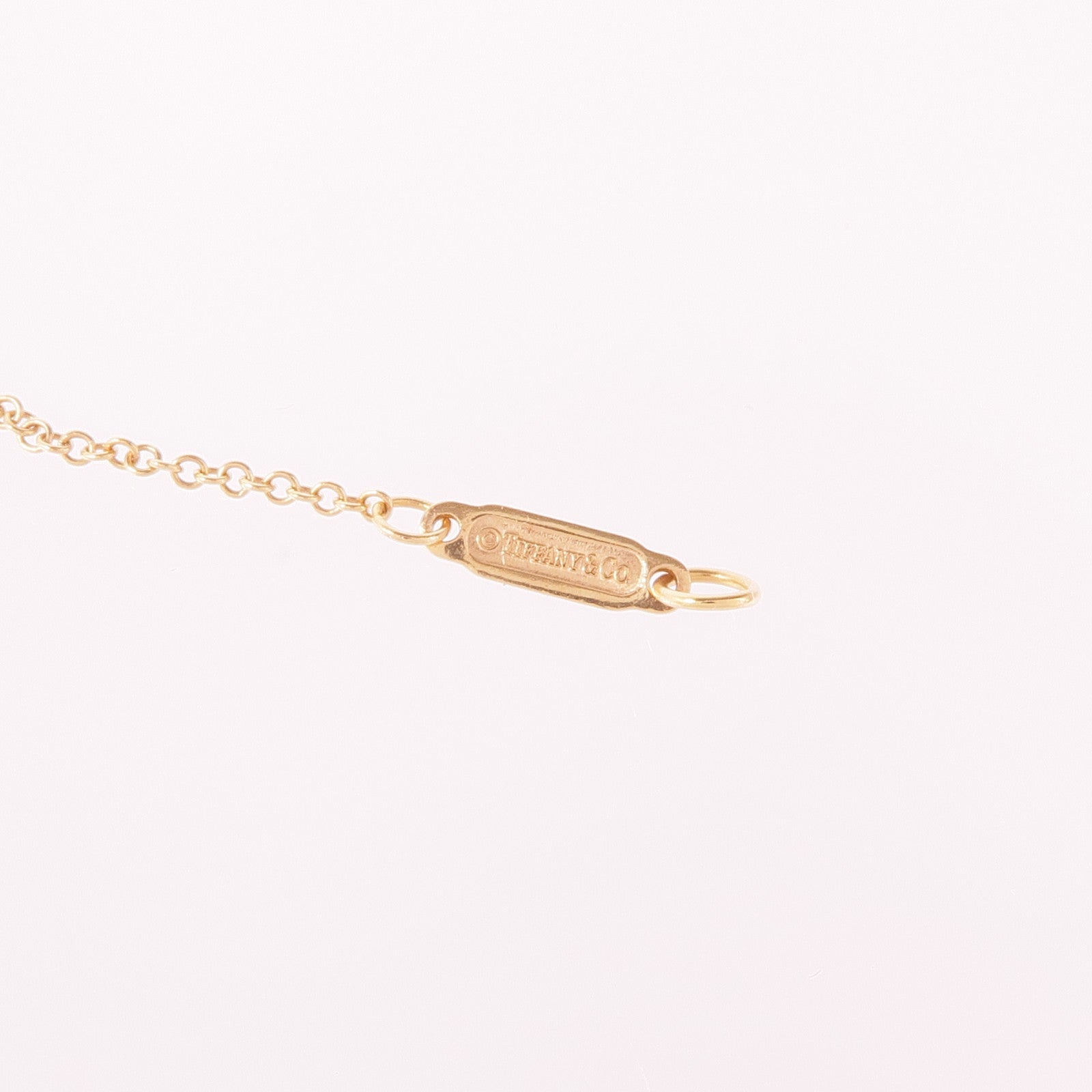TIFFANY＆CO 18K玫瑰金Lock Necklace鑽石項鍊