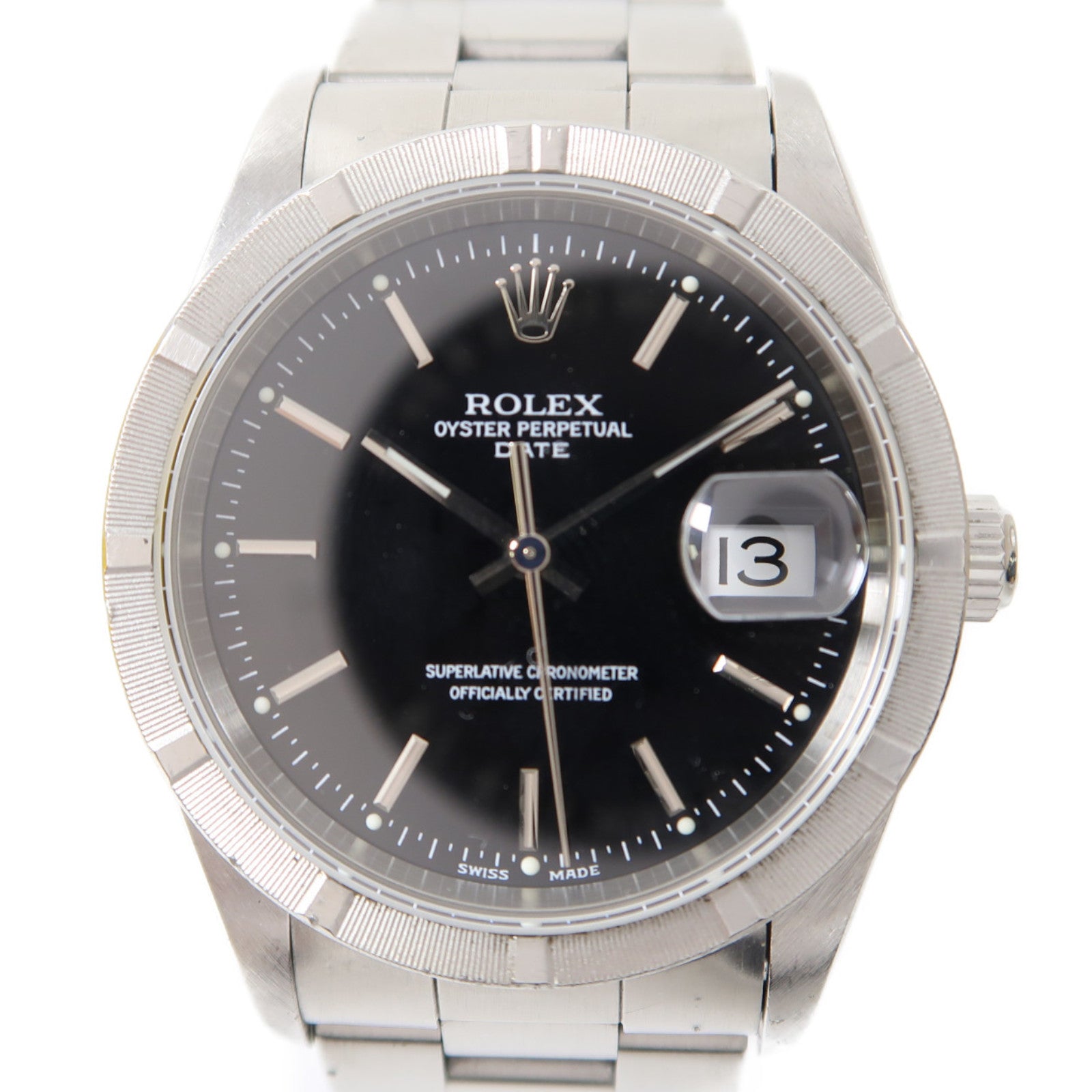 ROLEX Oyster Perpetual不鏽鋼手錶自動機芯黑色