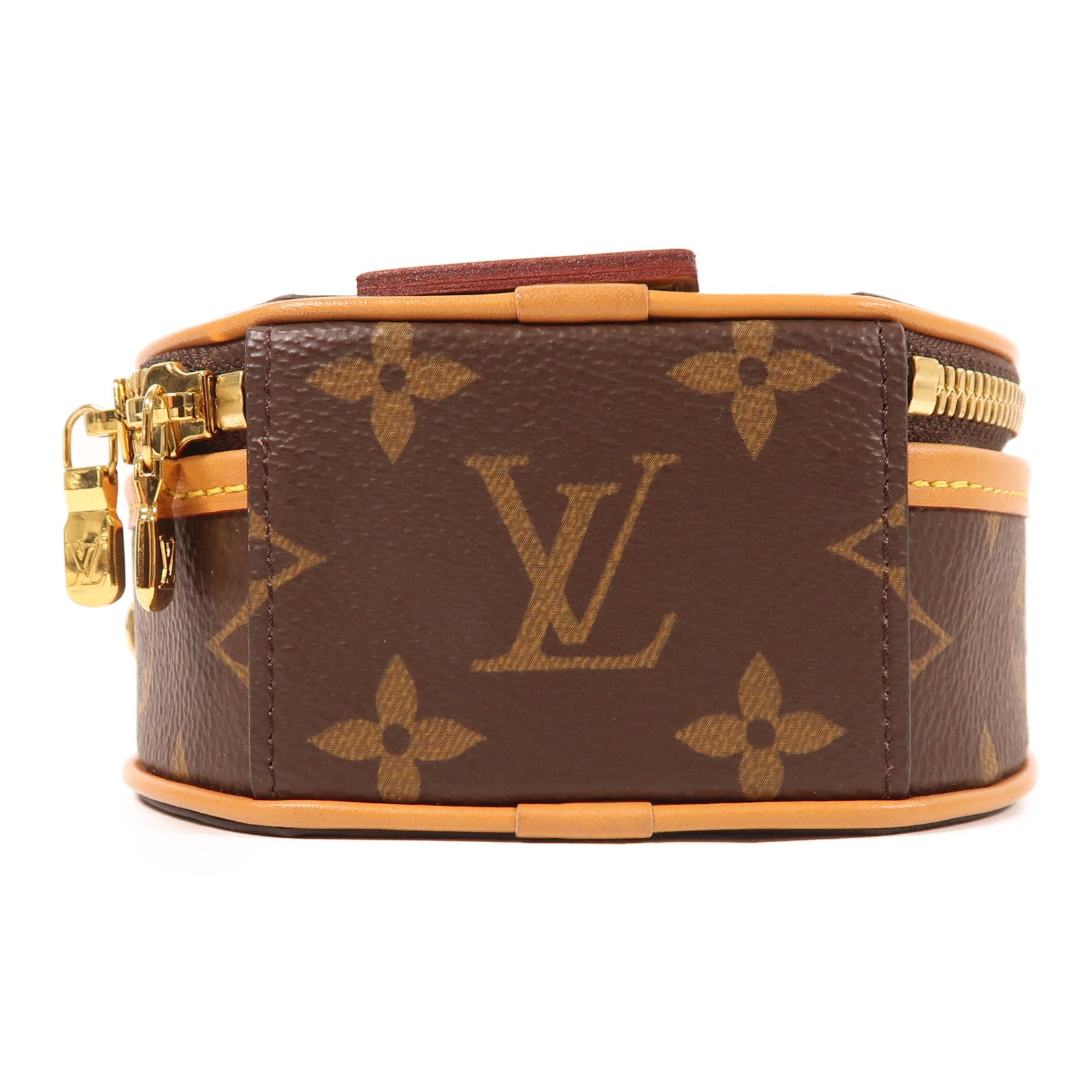 LOUIS VUITTON Monogram Mini Boite Chapeau金扣手挽肩背兩用袋棕色