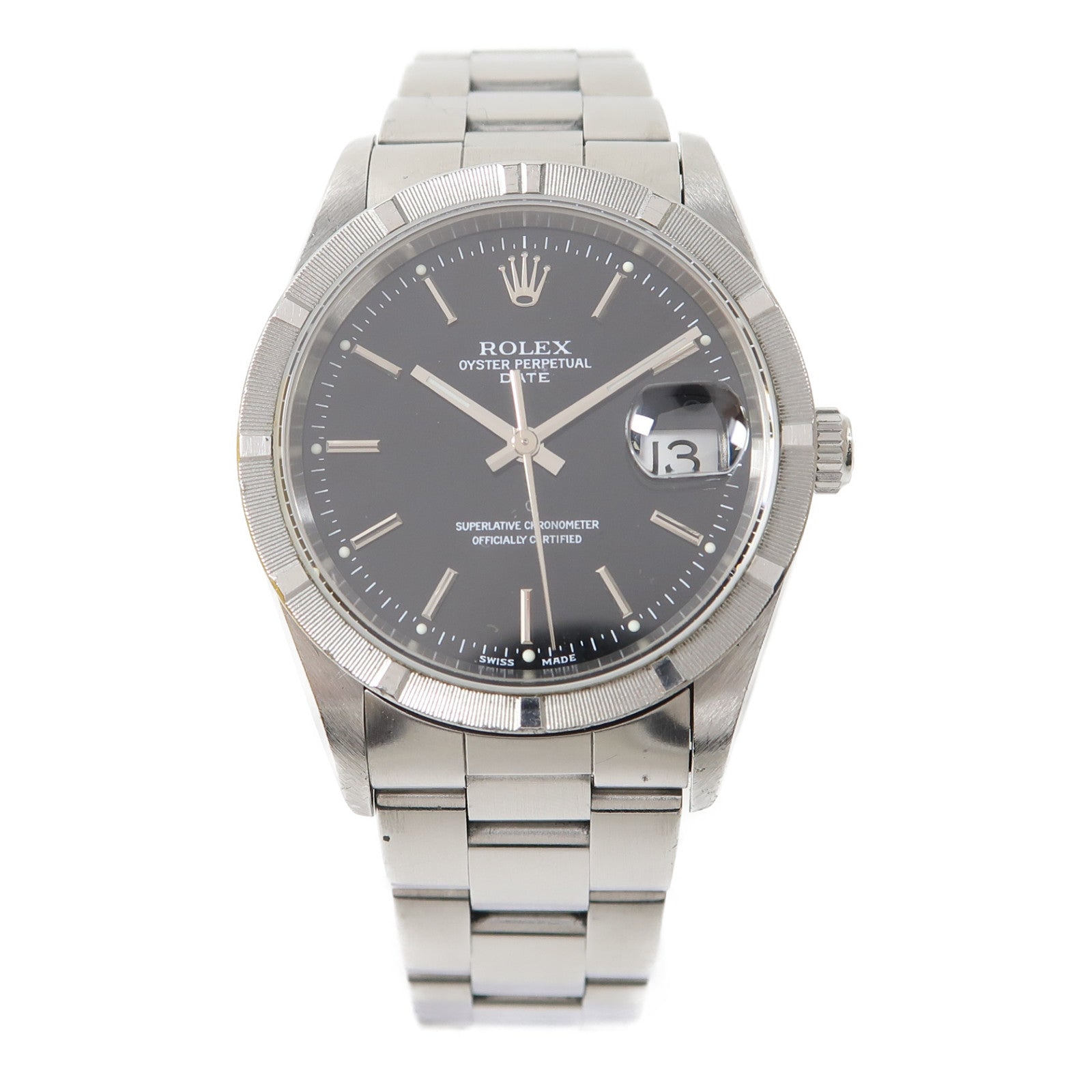 ROLEX Oyster Perpetual不鏽鋼手錶自動機芯黑色