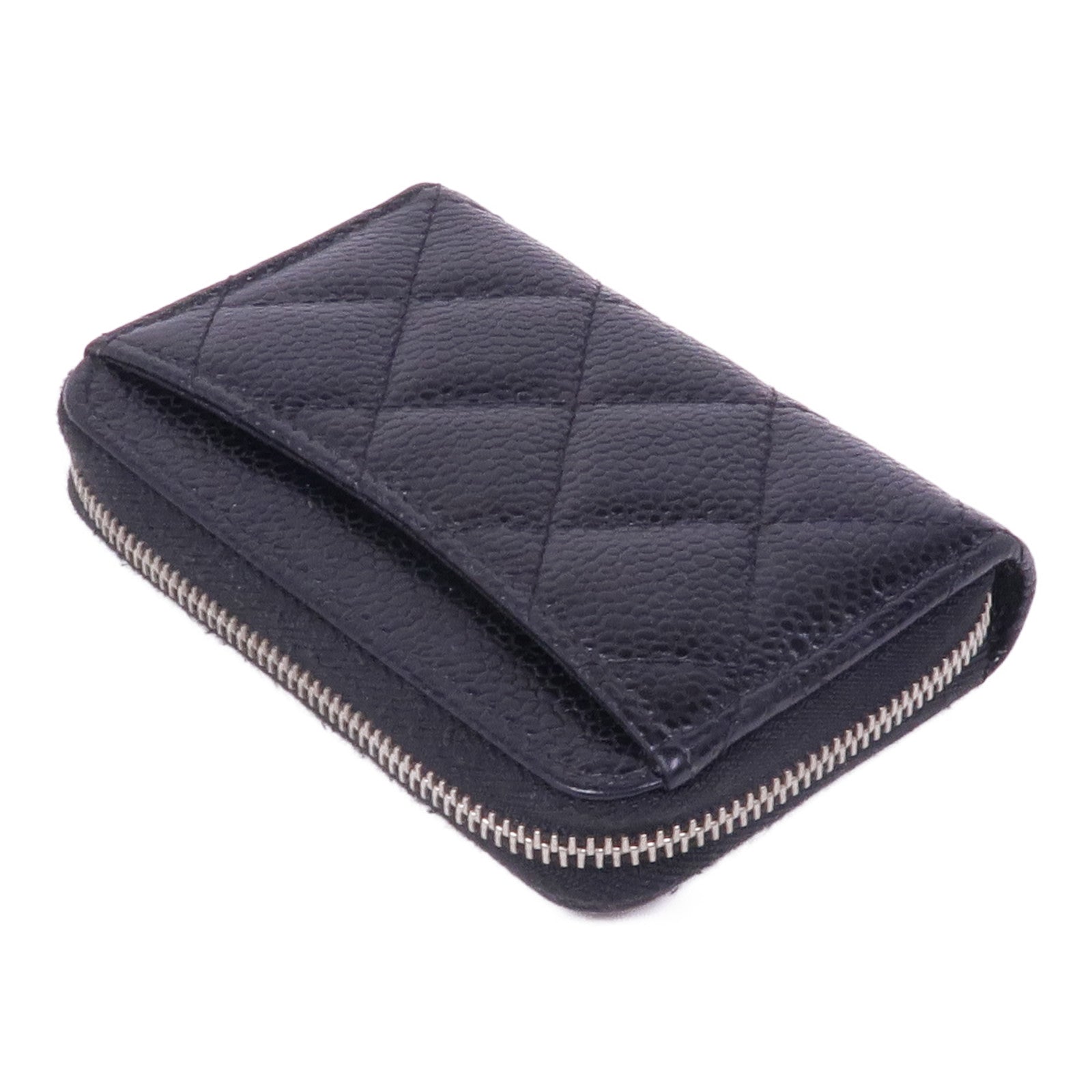 CHANEL 牛皮皮革Coin/Card Case銀扣零錢包/卡片套