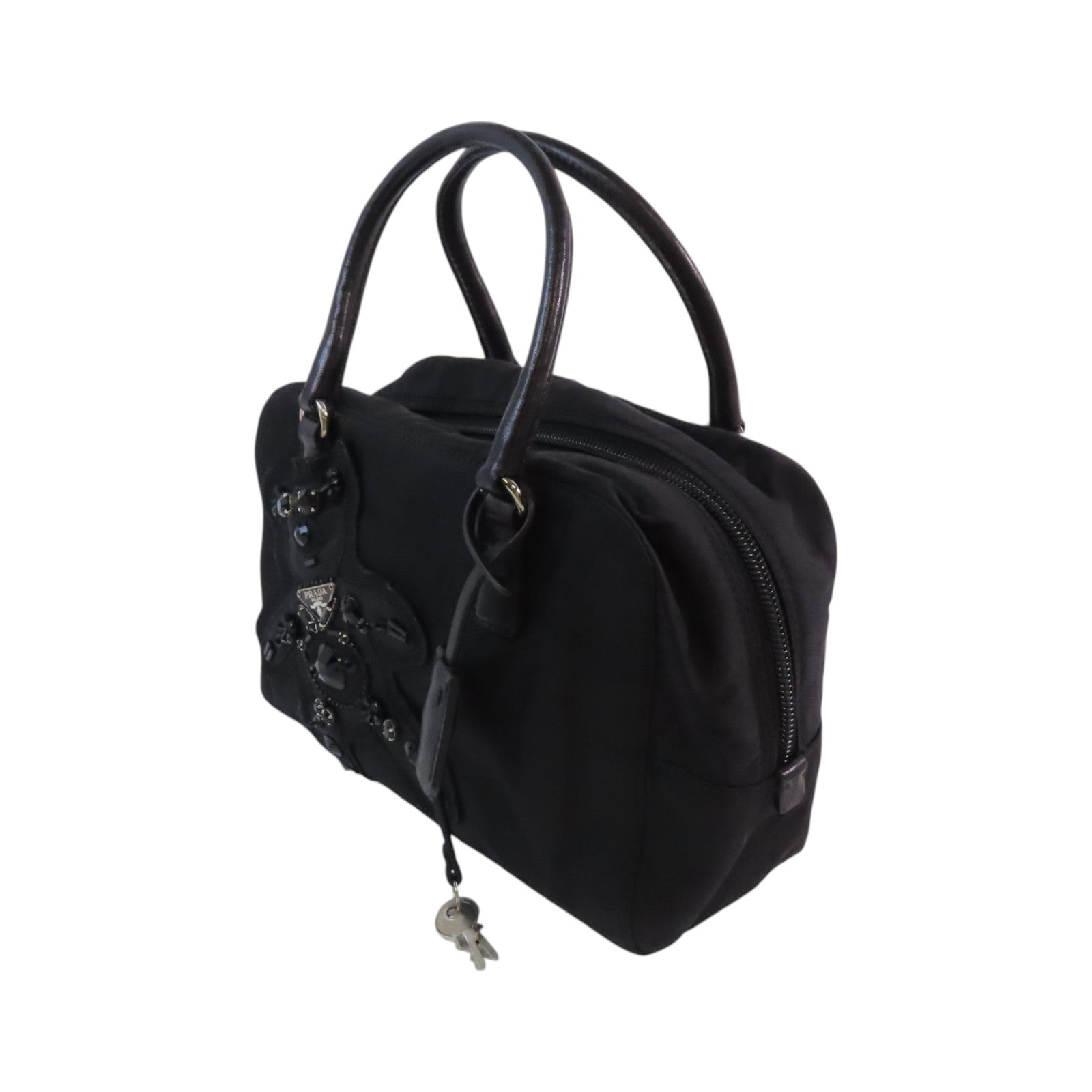 PRADA 尼龍Hand Bag銀扣手挽袋