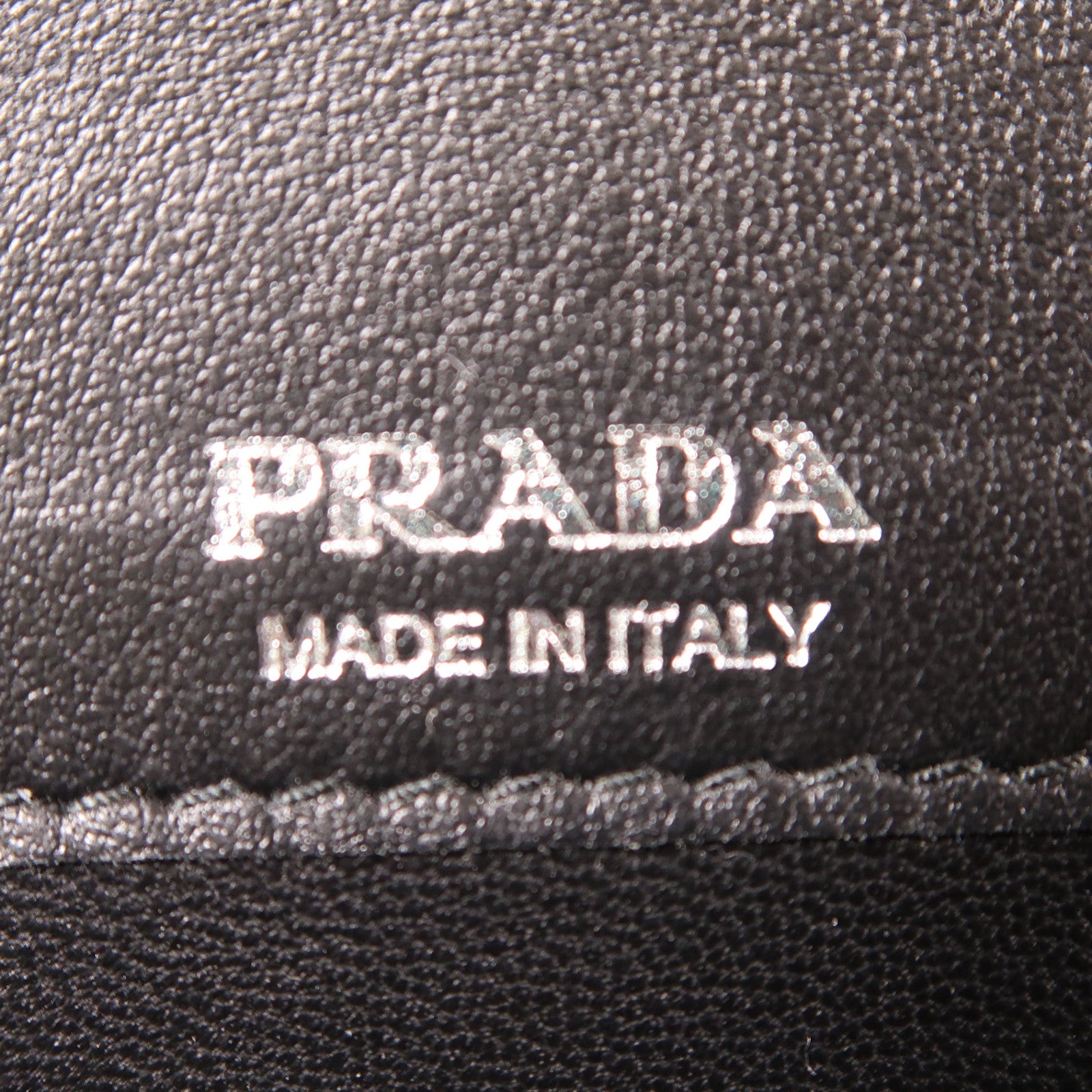 PRADA SHW Shoulder Bag Leather Black
