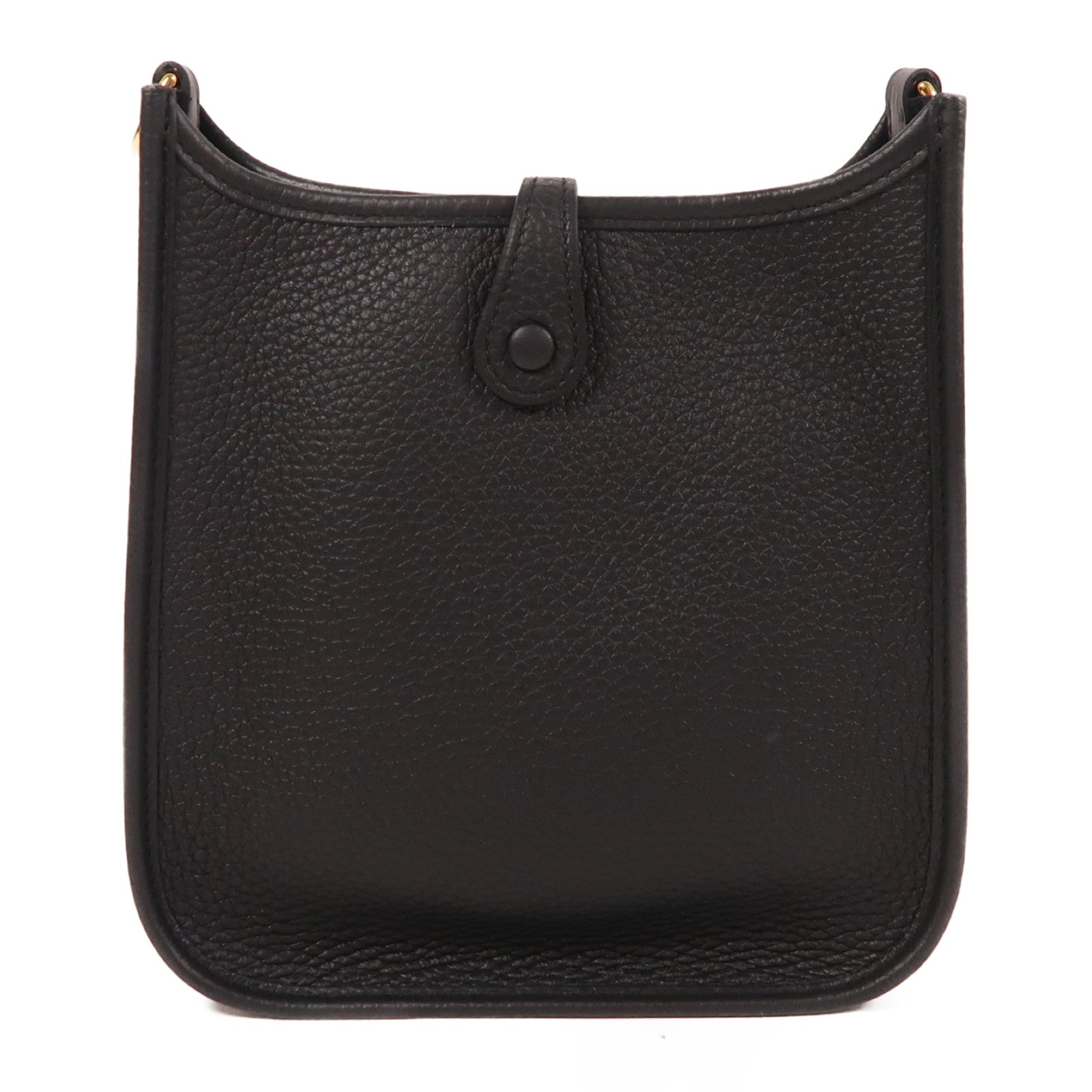 HERMES Clemence皮革Evelyne TPM金扣肩背袋黑色