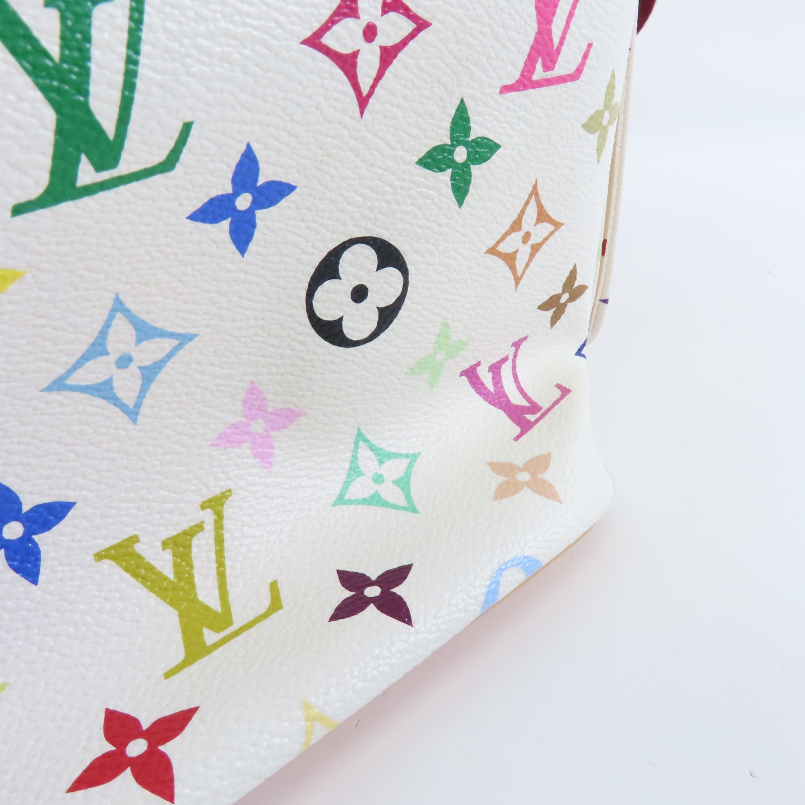 LOUIS VUITTON Monogram Multicolore Petit Noe金扣肩背袋白色/彩色