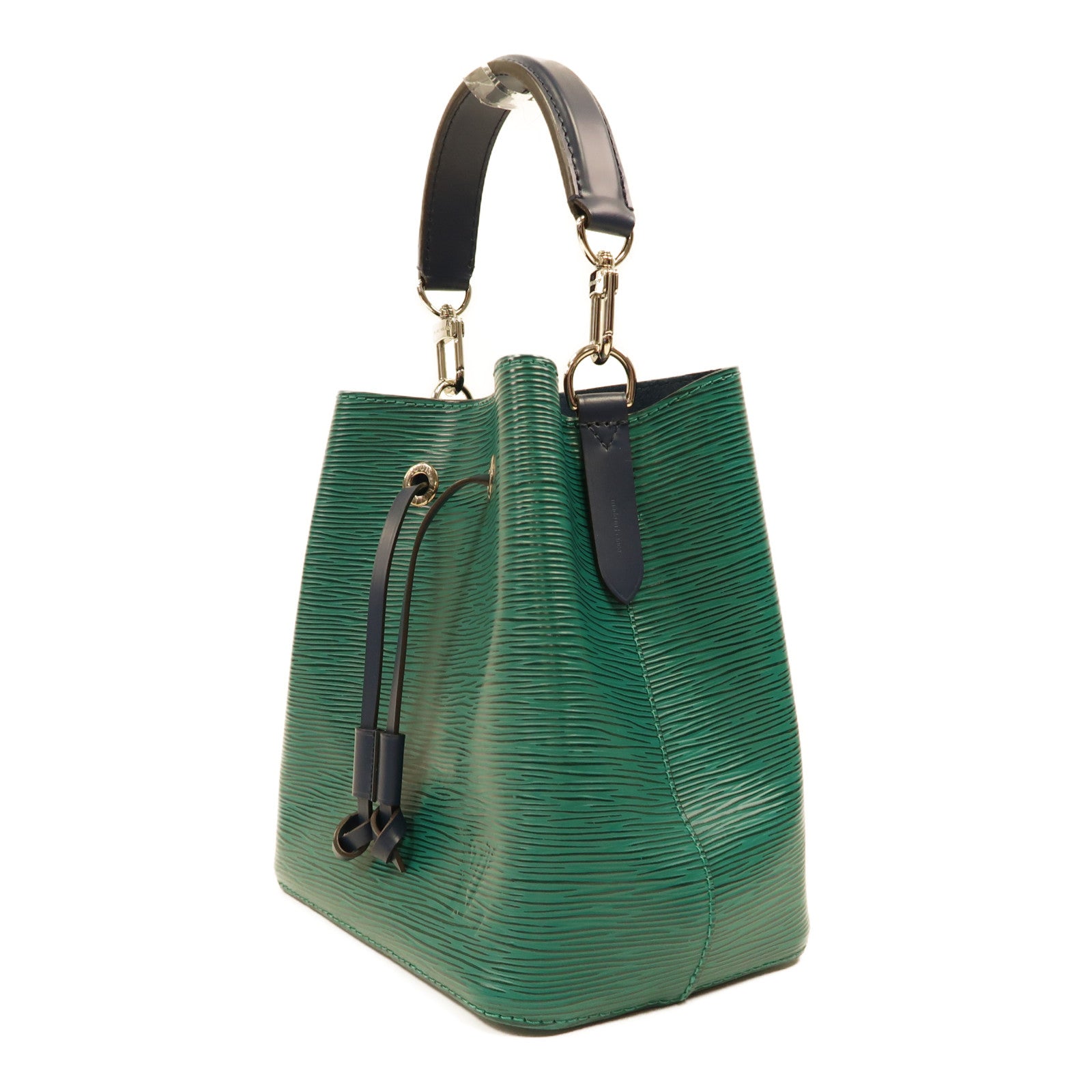 LOUIS VUITTON Epi Neo Noe BB銀扣手挽肩背兩用袋深藍色
