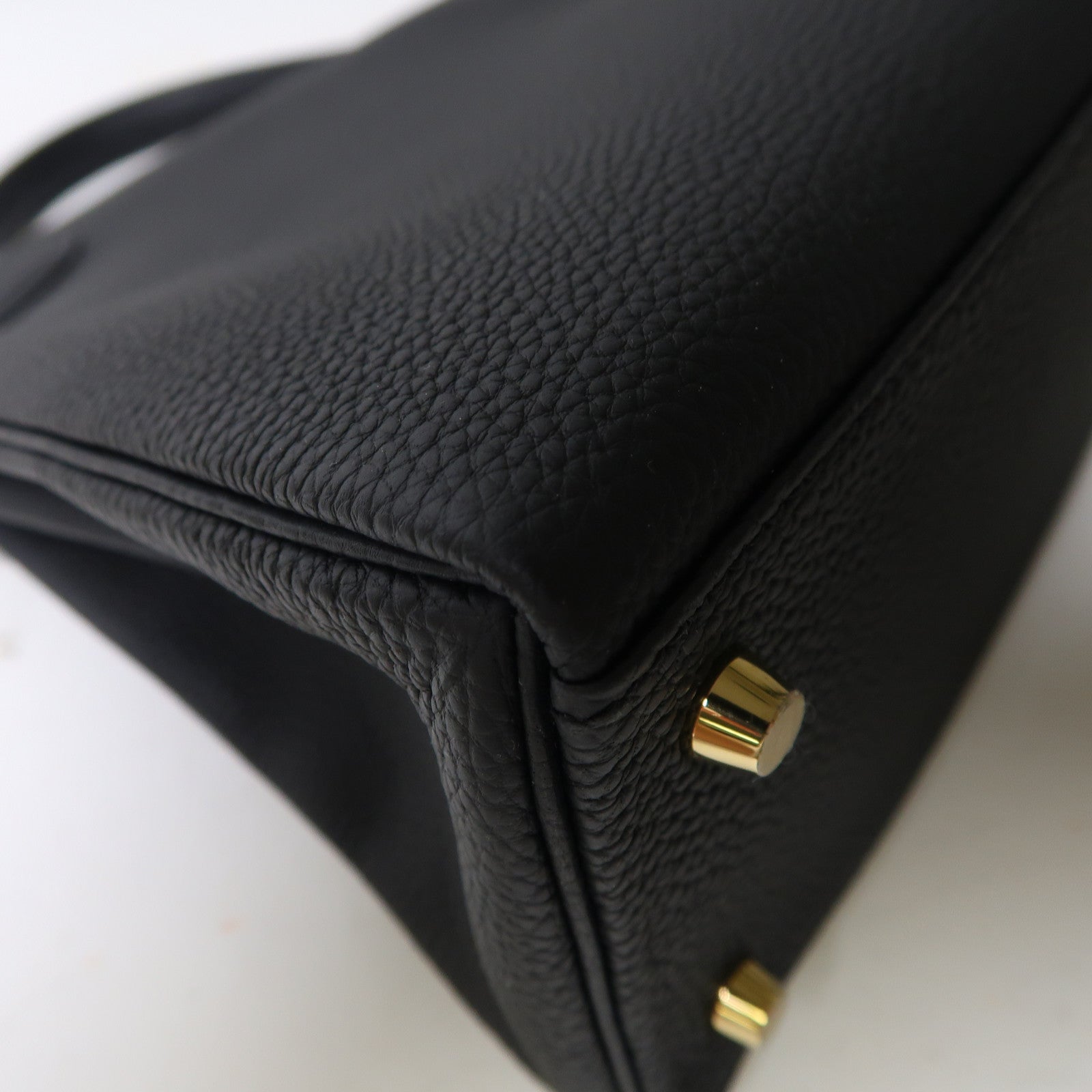 HERMES Togo皮革Kelly 28金扣手挽肩背兩用袋黑色