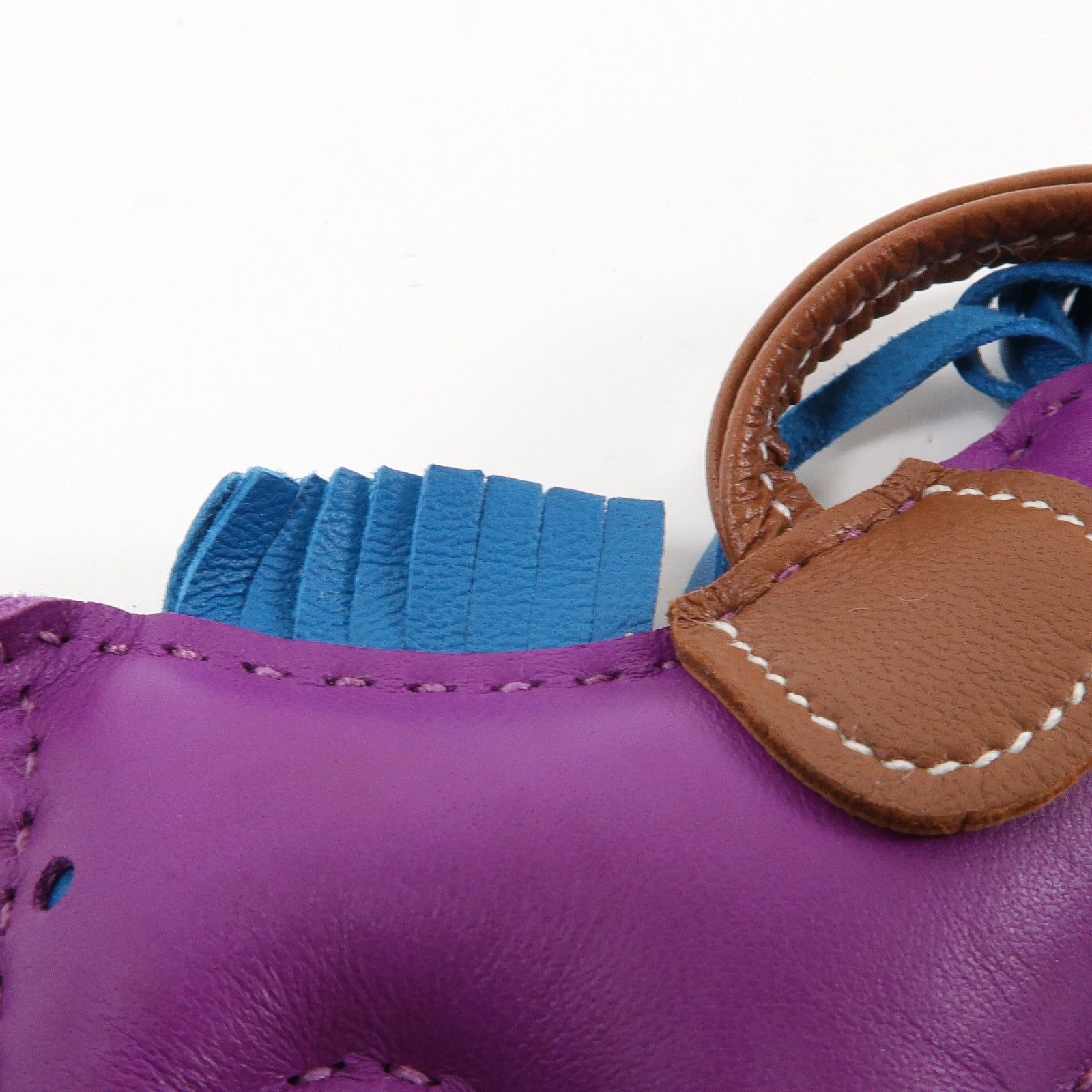 HERMES Swift皮革Rodeo PM Charm掛飾Anemone/Colvert/Gold/紫色/綠色/棕色
