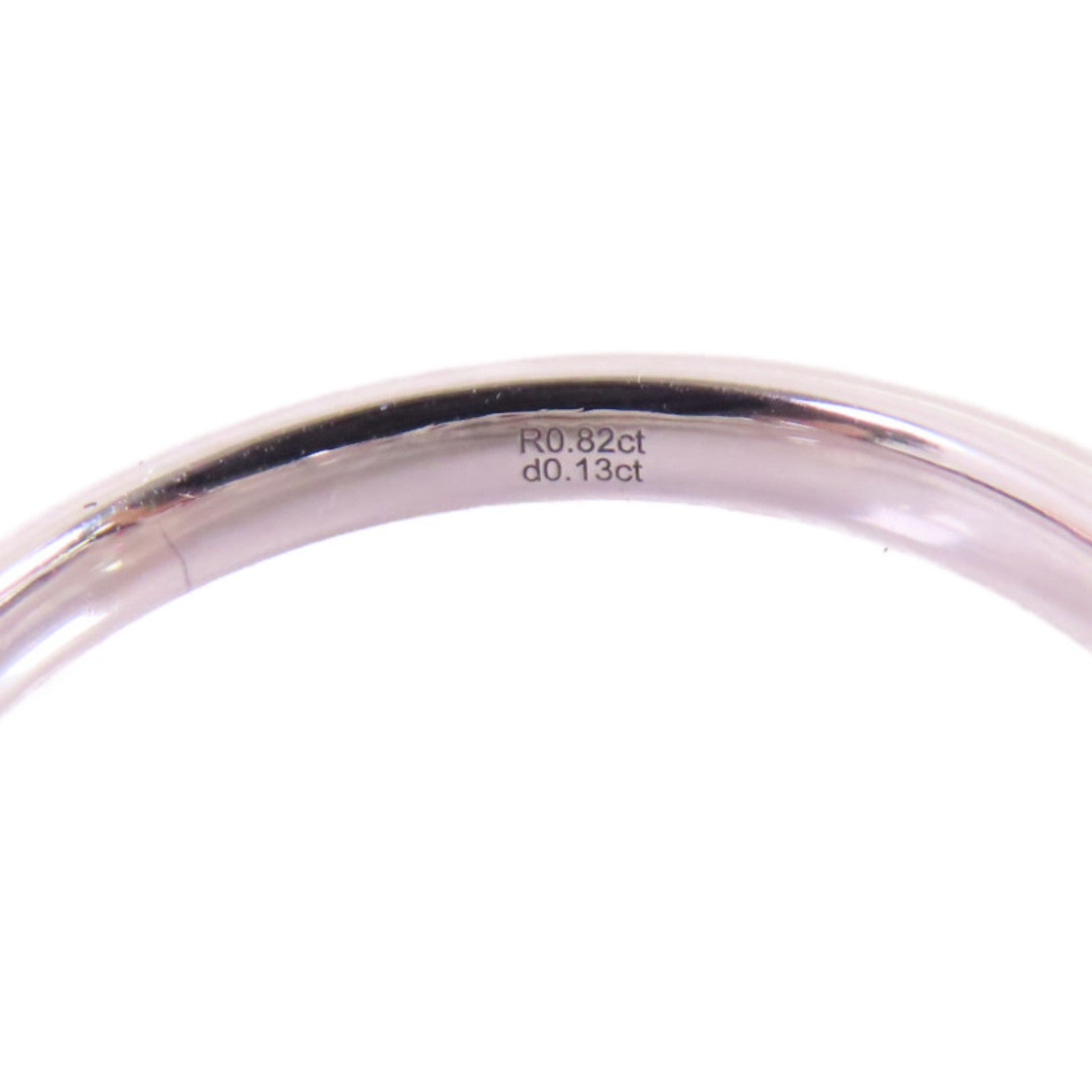 JEWELRY PT900鉑金Sapphire/Diamond Ring 0.82ct紅寶石/0.13ct鑽石戒指US#6.75
