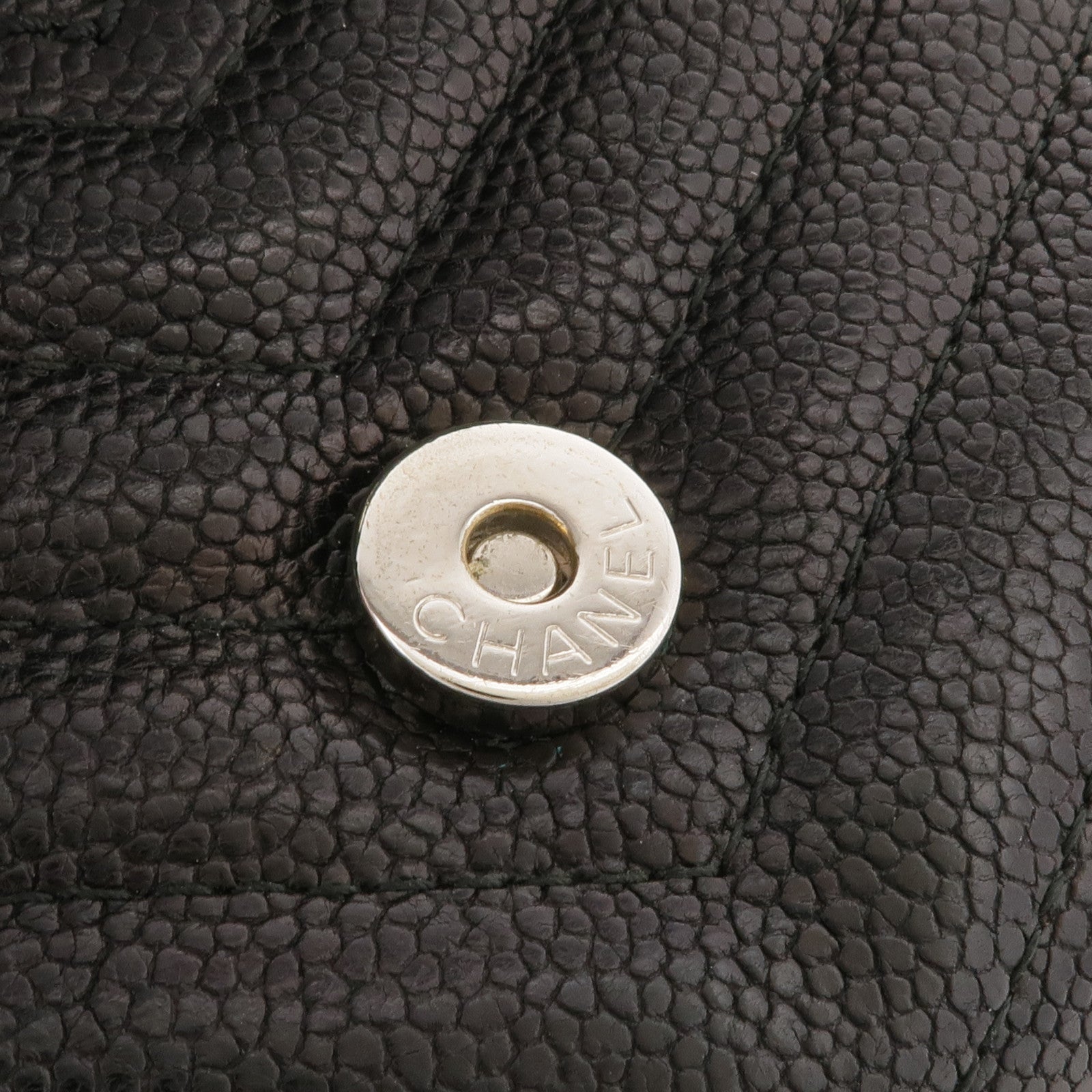 CHANEL 牛皮皮革Long Wallet銀扣長錢包