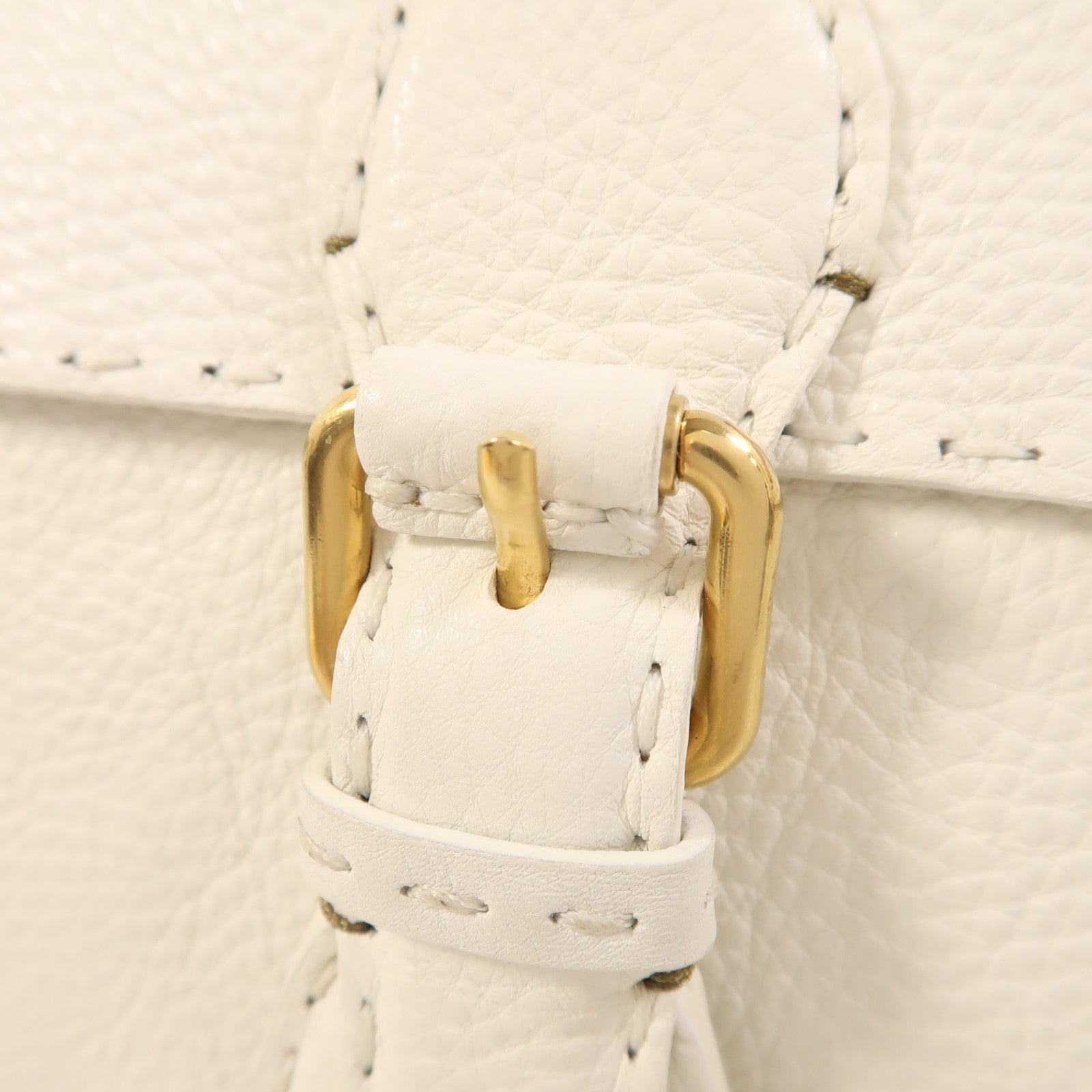 FENDI 牛皮皮革Selleria Linda Bag金扣手挽袋