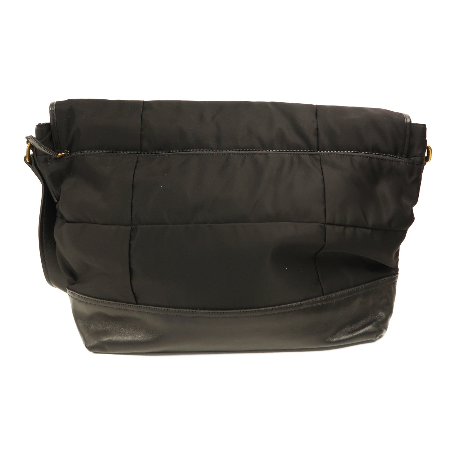 PRADA 尼龍Shoulder Bag金扣肩背袋黑色