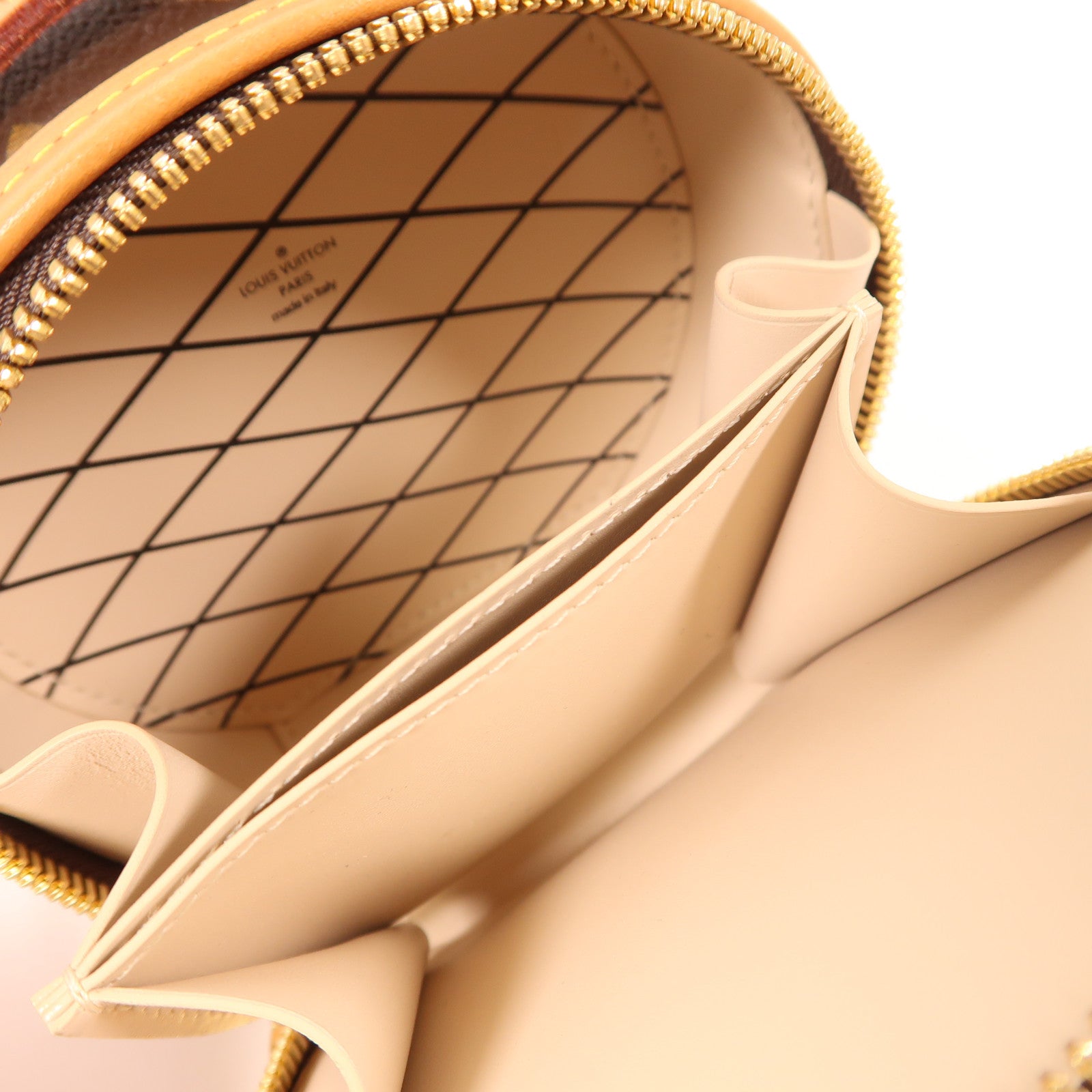 LOUIS VUITTON Monogram Mini Boite Chapeau金扣手挽肩背兩用袋棕色