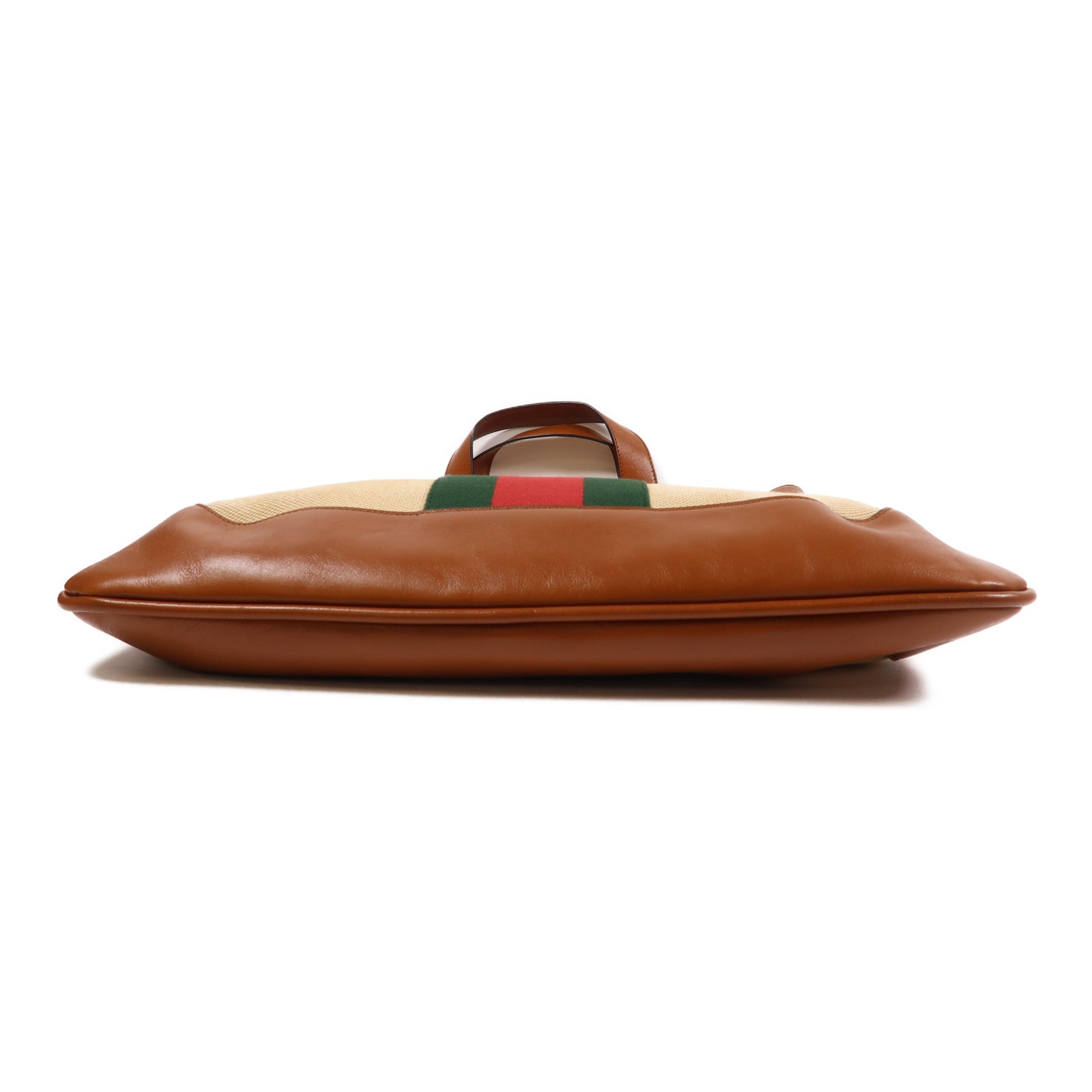 GUCCI 帆布Sherry Line Vintage金扣手挽肩背兩用袋啡色