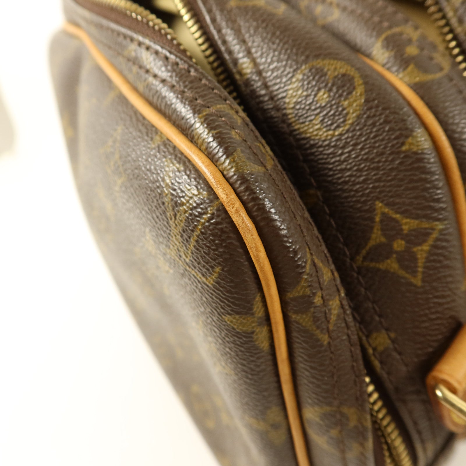 LOUIS VUITTON Monogram Reporter PM金扣肩背袋