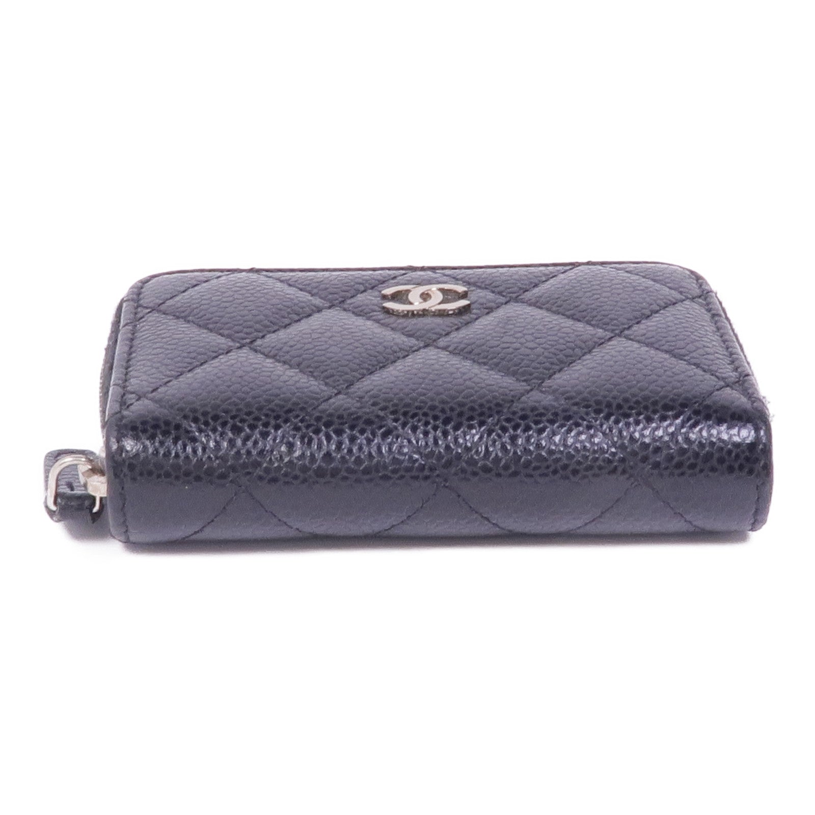 CHANEL 牛皮皮革Coin/Card Case銀扣零錢包/卡片套