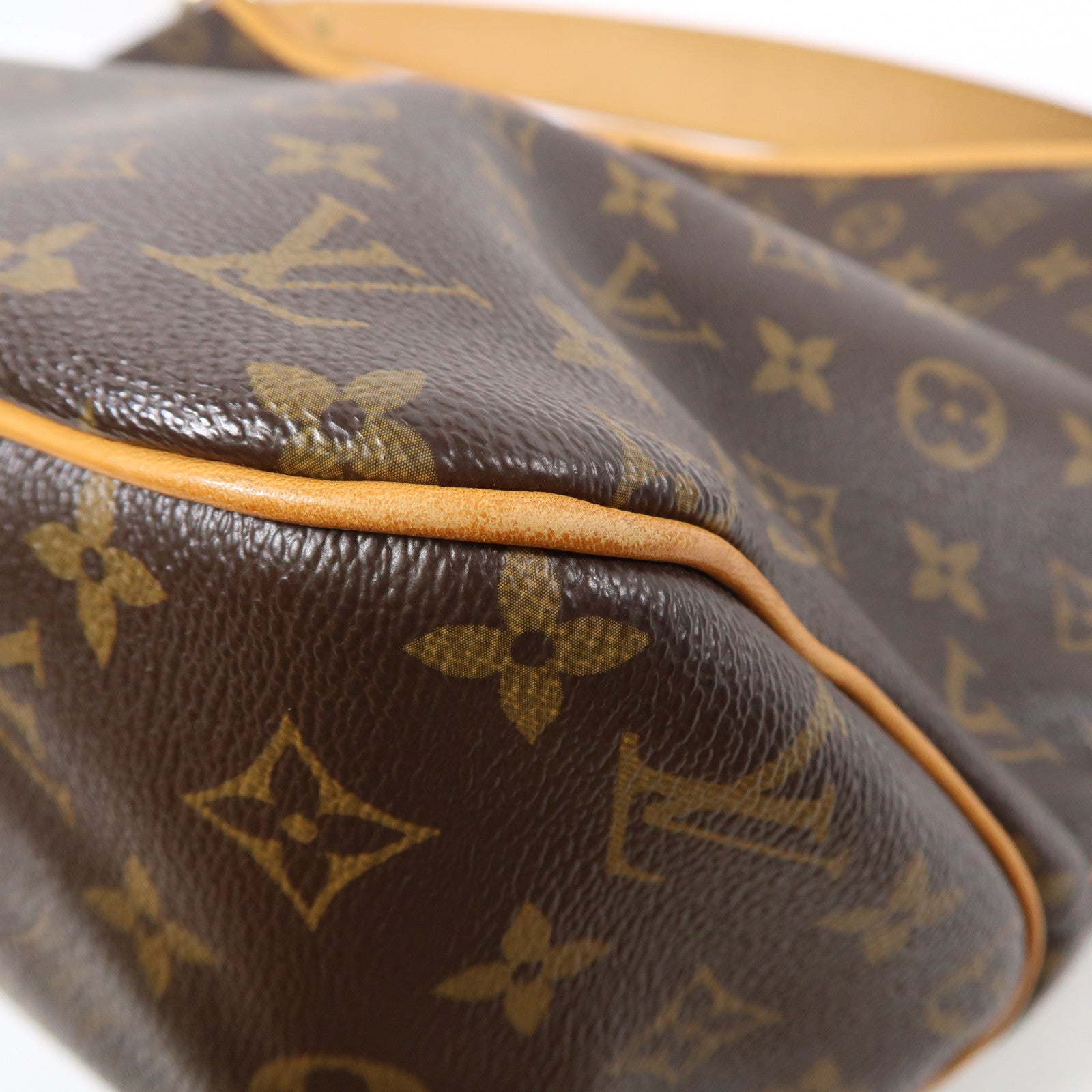 LOUIS VUITTON Monogram Delightful MM金扣肩背袋啡色