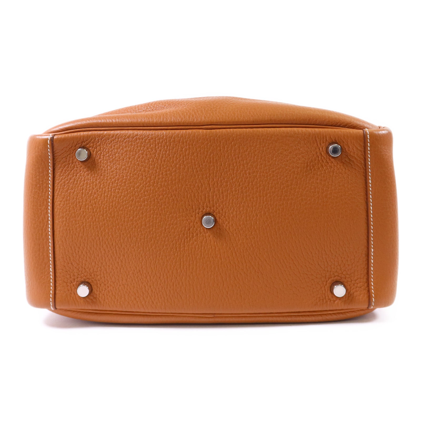 HERMES Clemence皮革Lindy 30銀扣手挽肩背兩用袋Gold