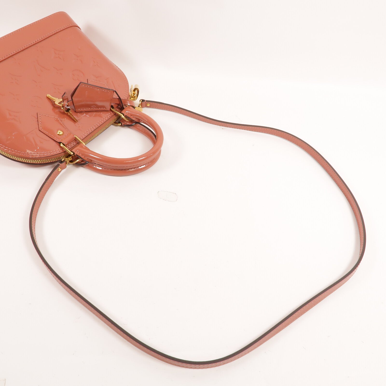LOUIS VUITTON Vernis Alma BB金扣手挽肩背兩用袋