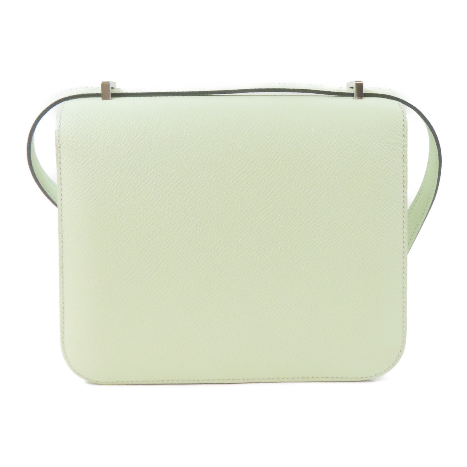 HERMES 【激減優惠】Epsom皮革Constance Mini銀扣肩背袋Vert Fizz/綠色