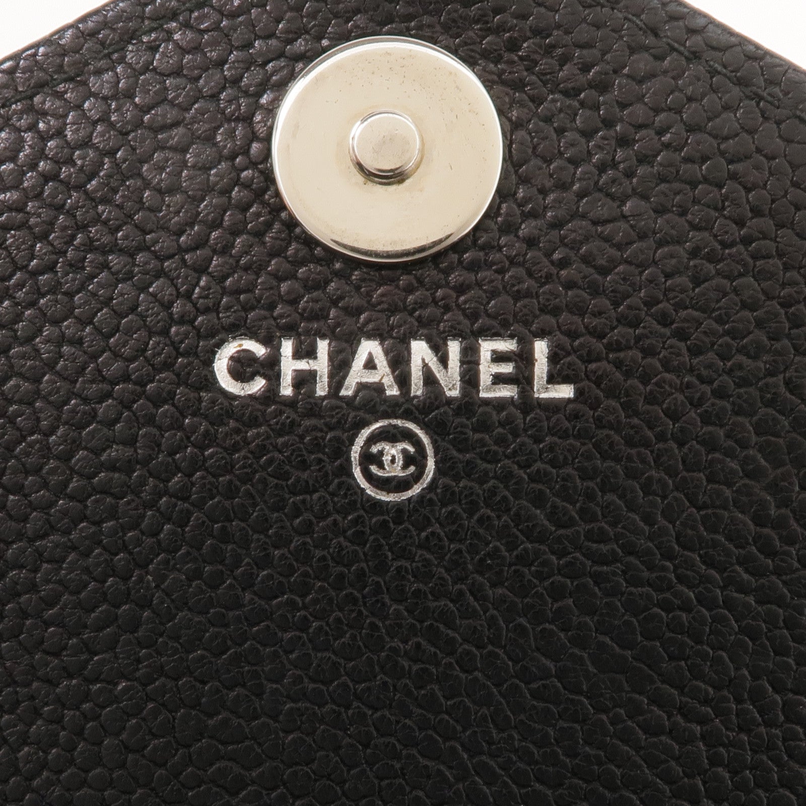 CHANEL 牛皮皮革Long Wallet銀扣長錢包