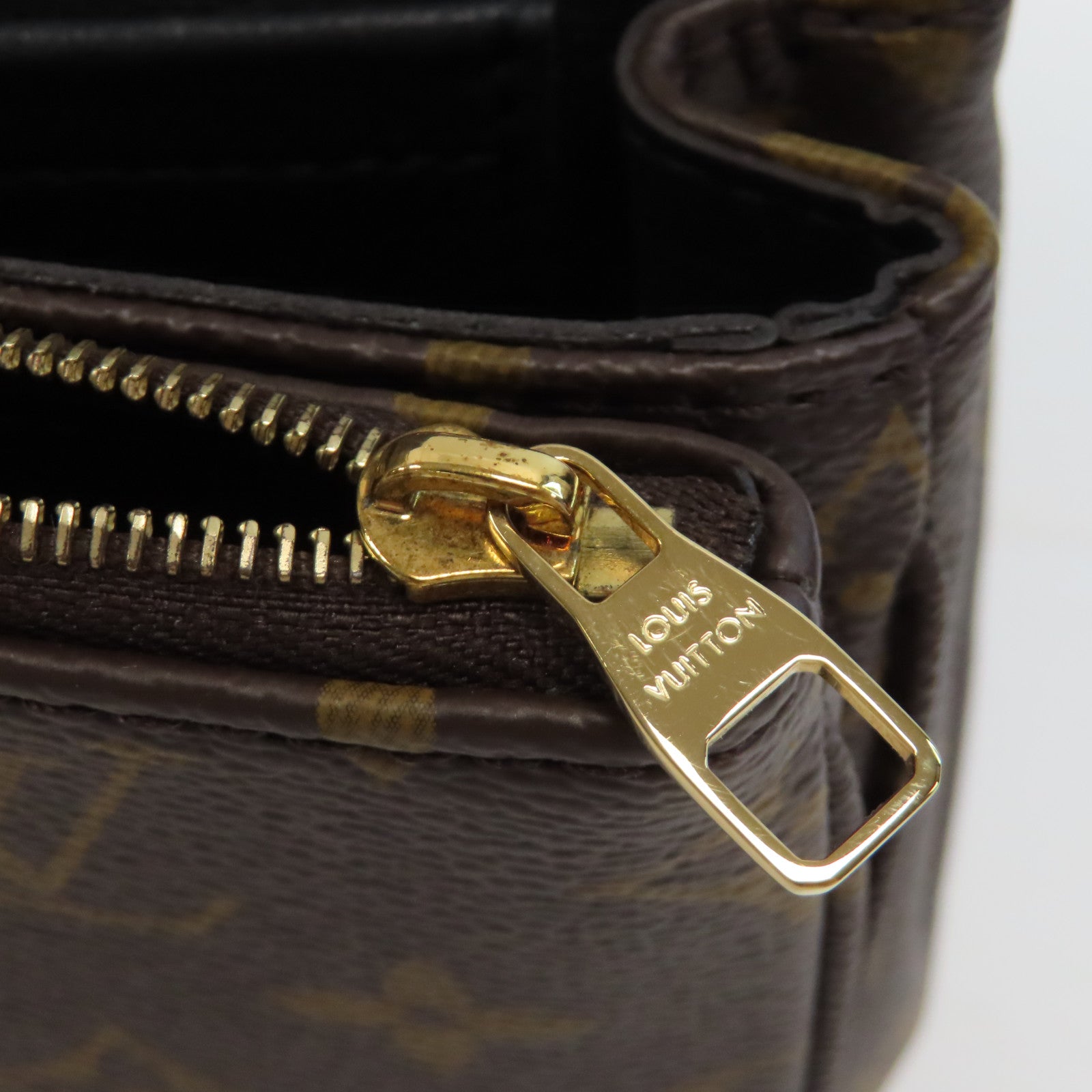 LOUIS VUITTON Monogram Marceau金扣鏈帶肩背袋啡色