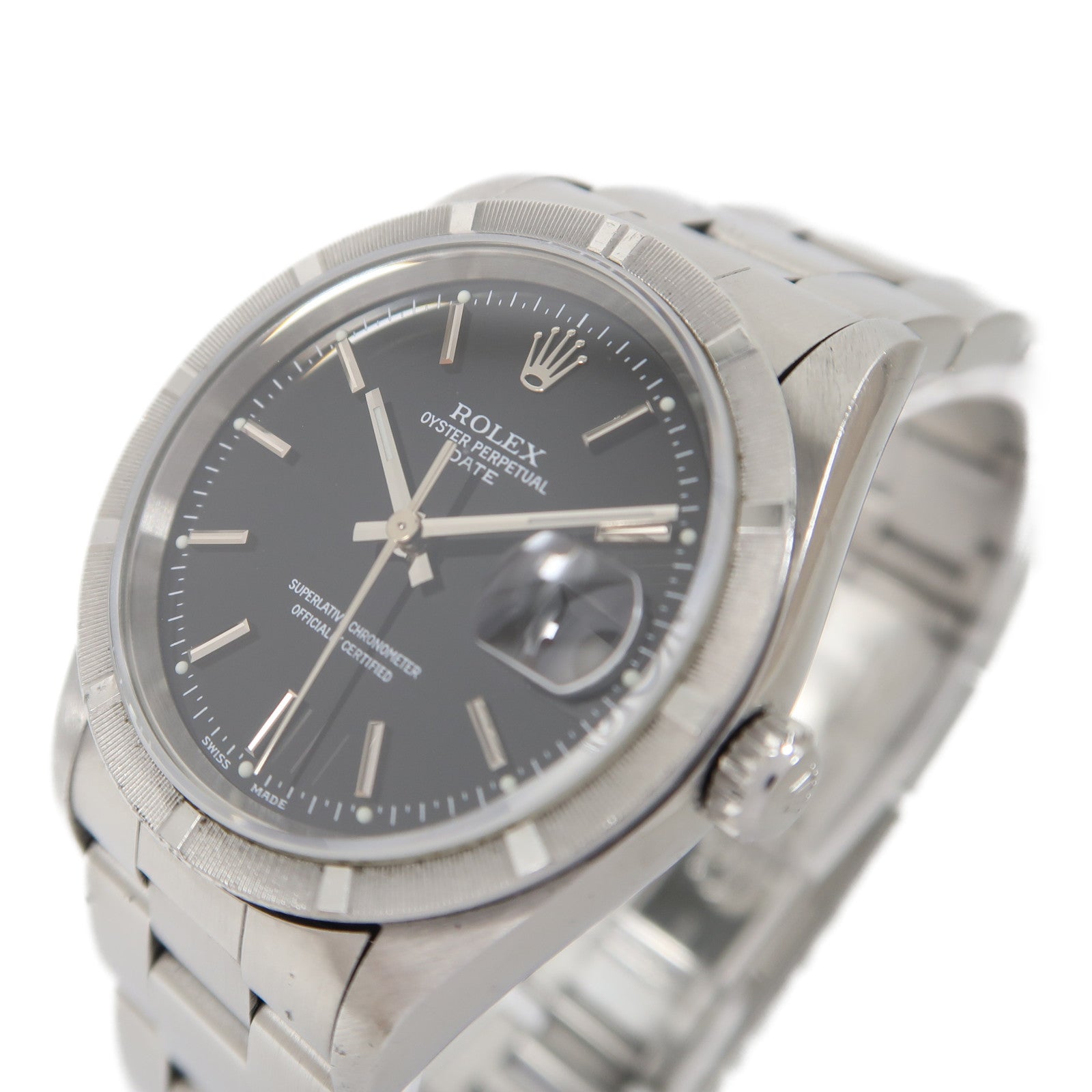 ROLEX Oyster Perpetual不鏽鋼手錶自動機芯黑色