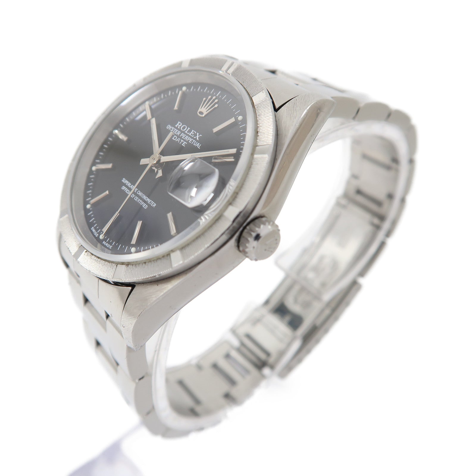 ROLEX Oyster Perpetual不鏽鋼手錶自動機芯黑色