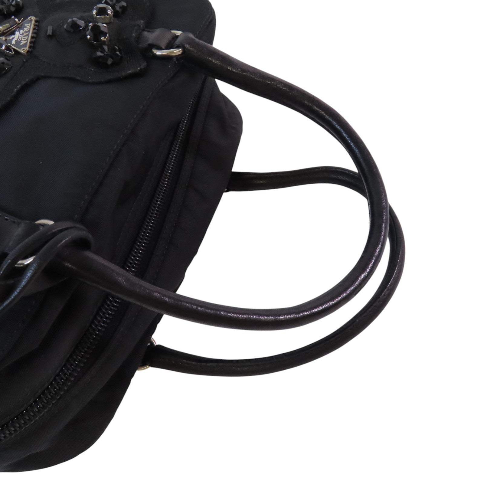 PRADA 尼龍Hand Bag銀扣手挽袋