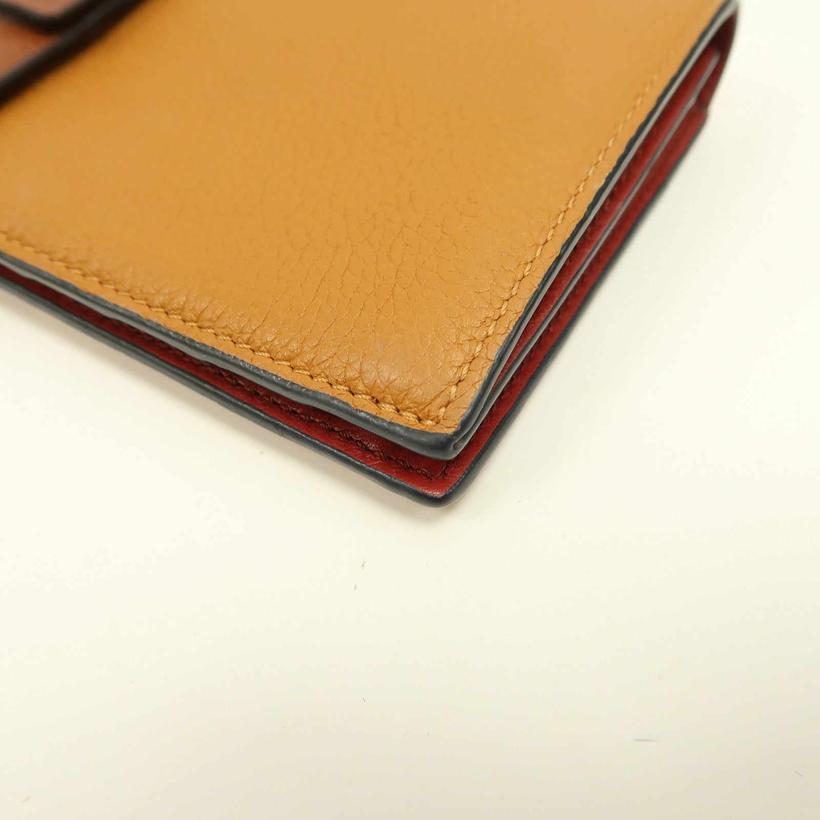 LOEWE 【激減優惠】牛皮皮革Long Wallet銀扣長錢包啡色