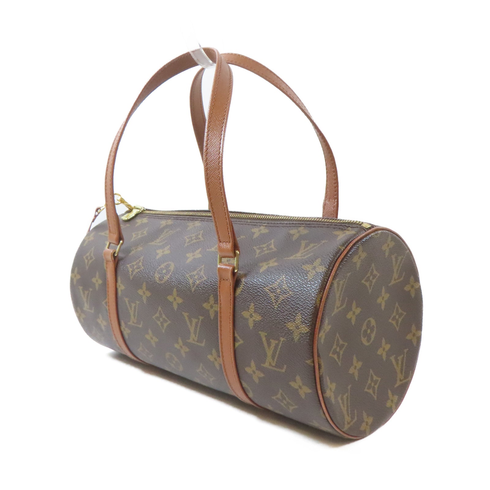 LOUIS VUITTON Monogram Papillon GM金扣手挽袋啡色
